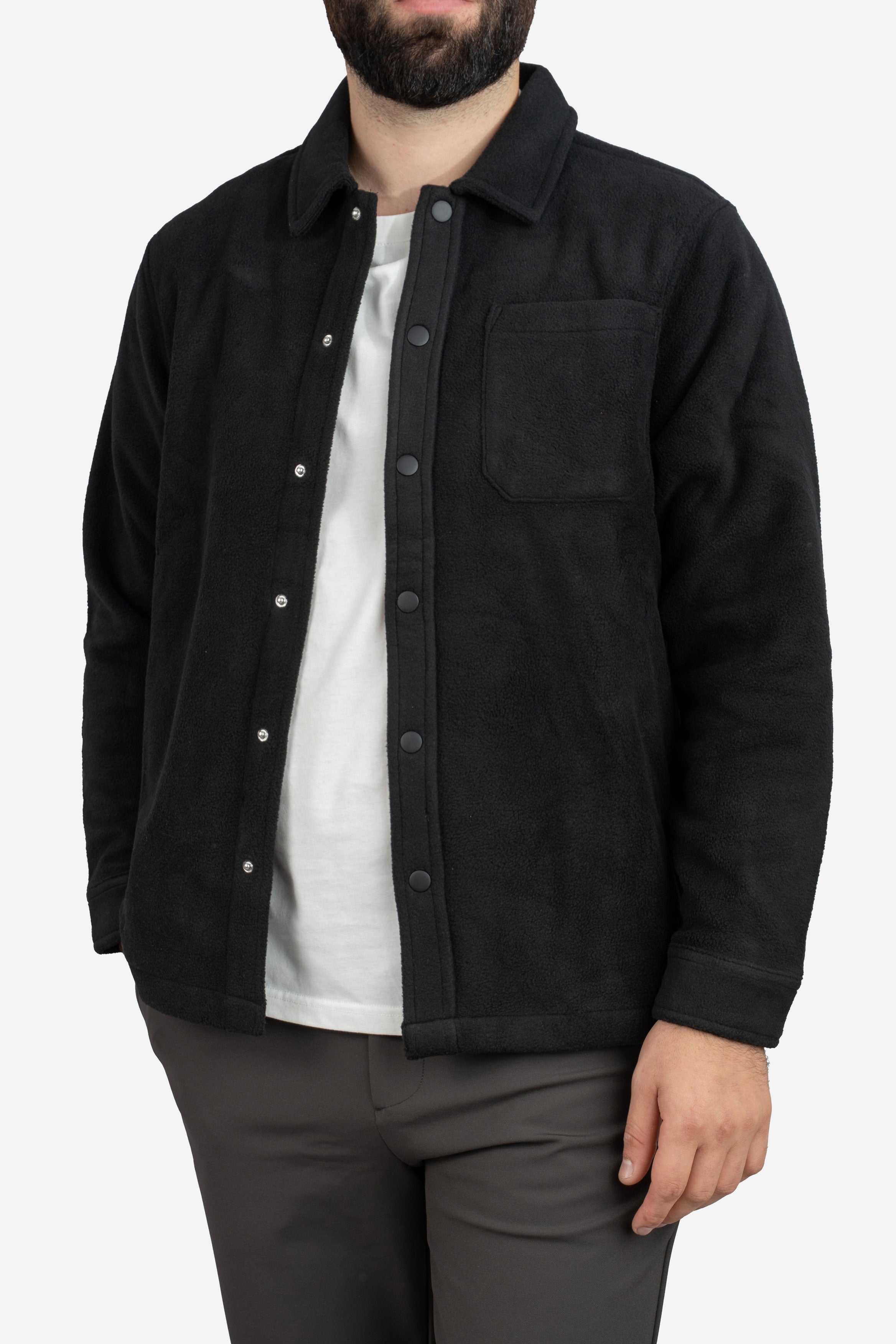 Fleece Overshirt Black