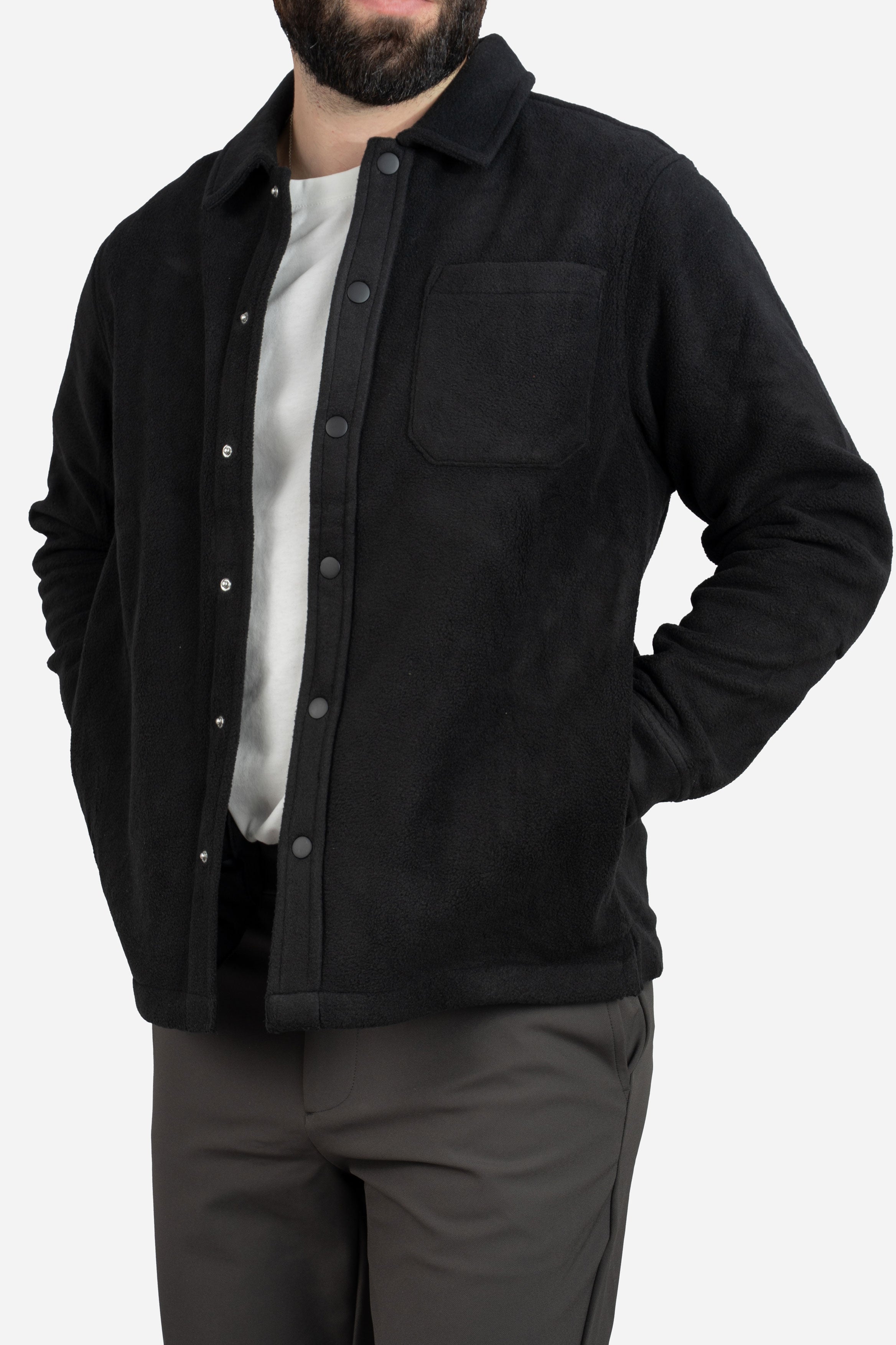 Fleece Overshirt Black