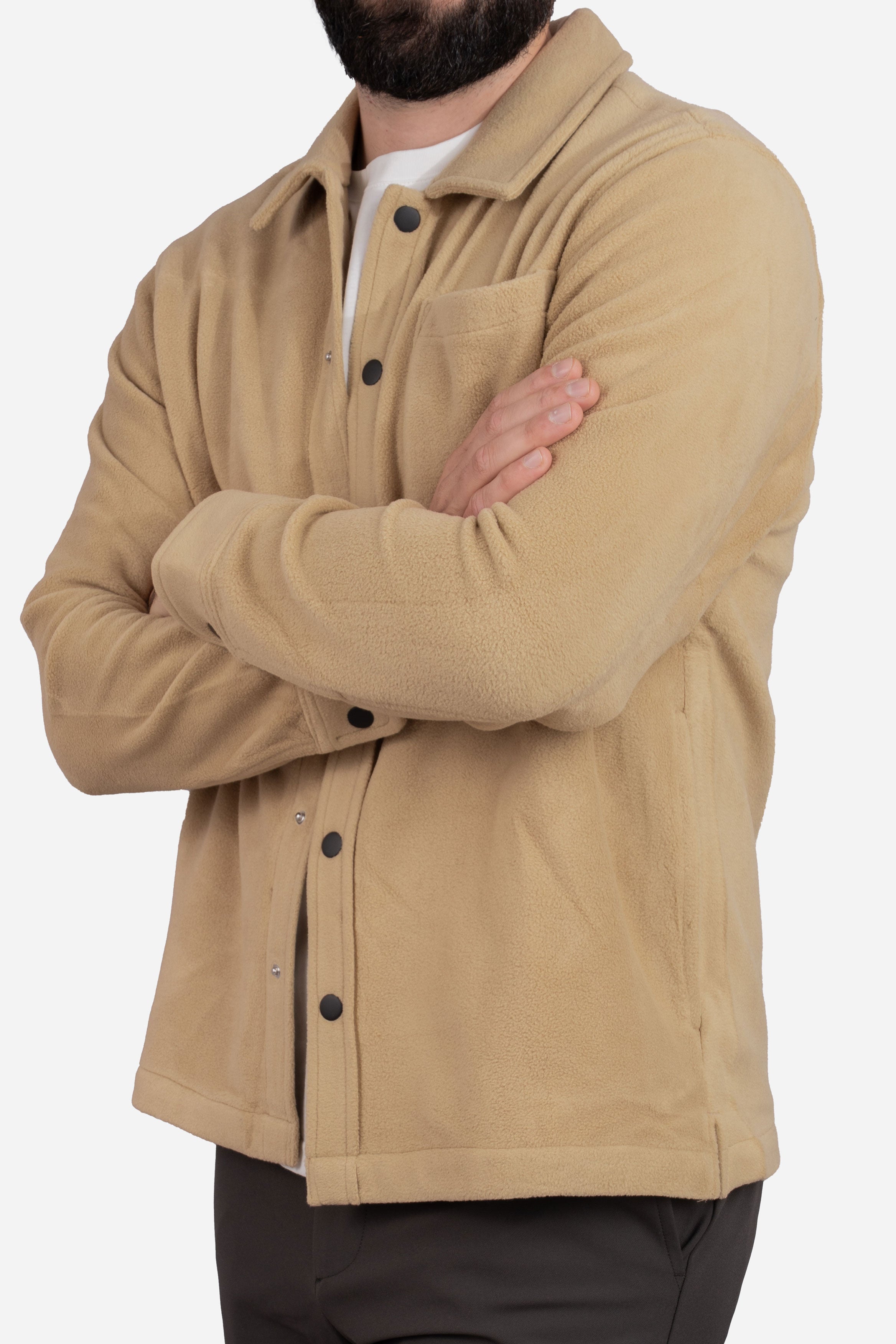 Fleece Overshirt Tan