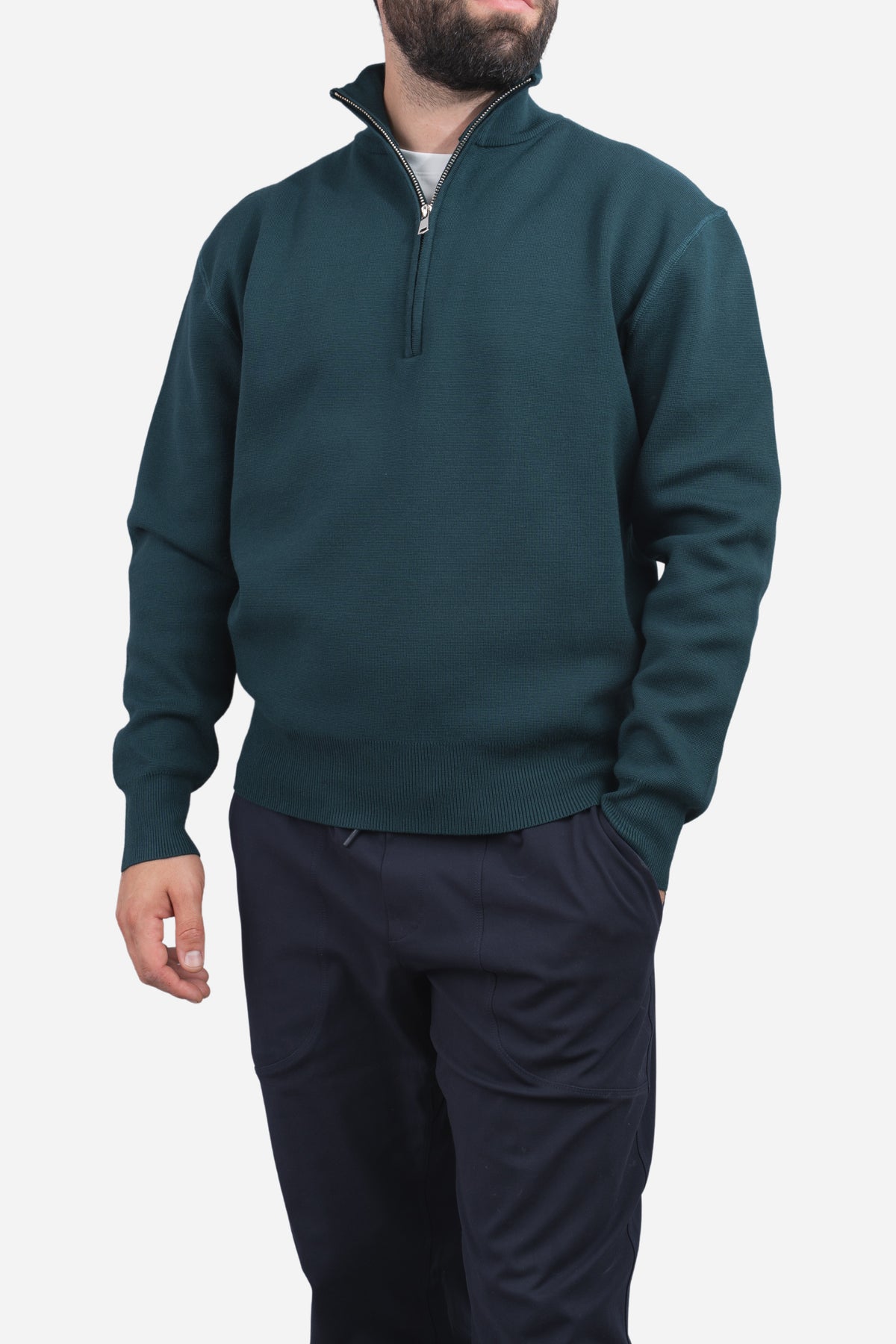 Hudson Half Zip Emerald
