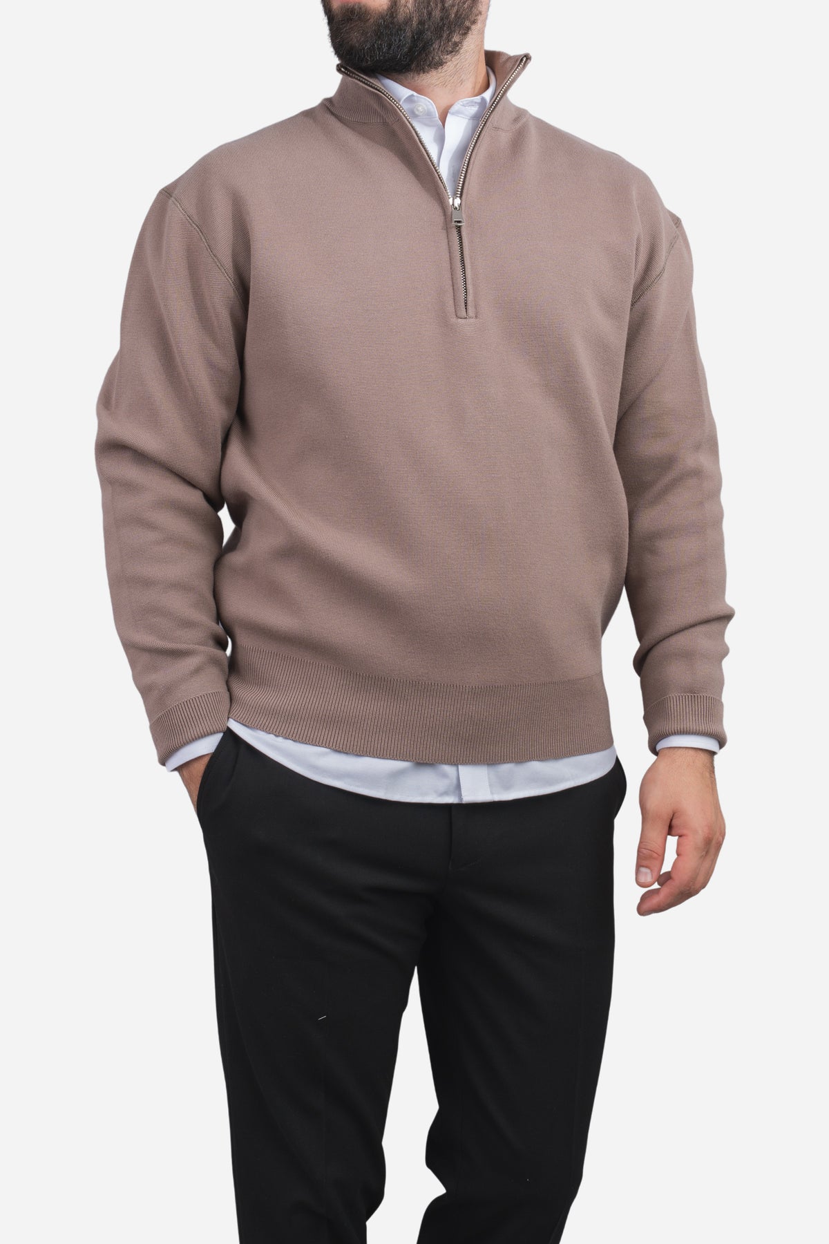 Hudson Half Zip Putty