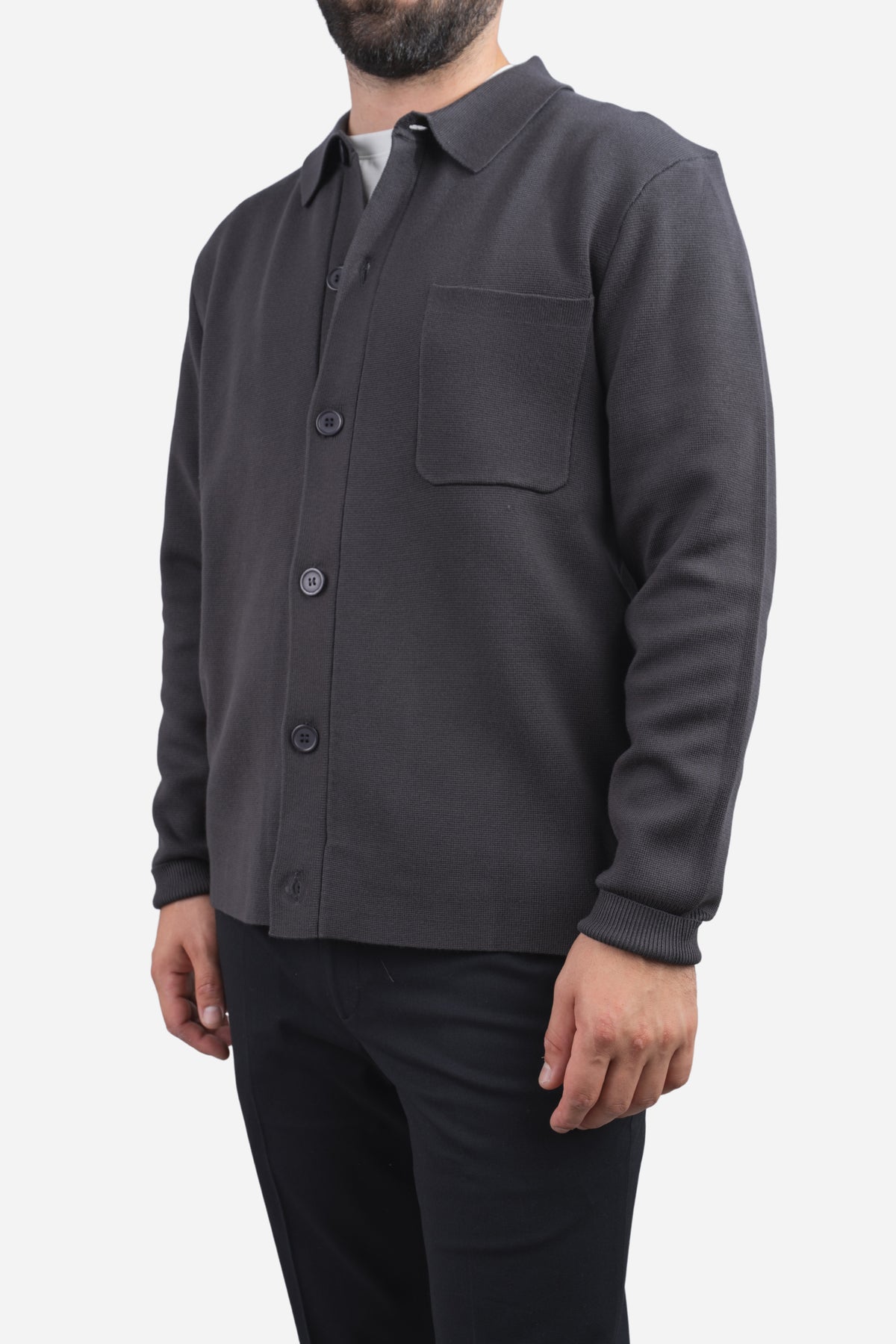 Hudson Shirt Cardigan Iron Gray