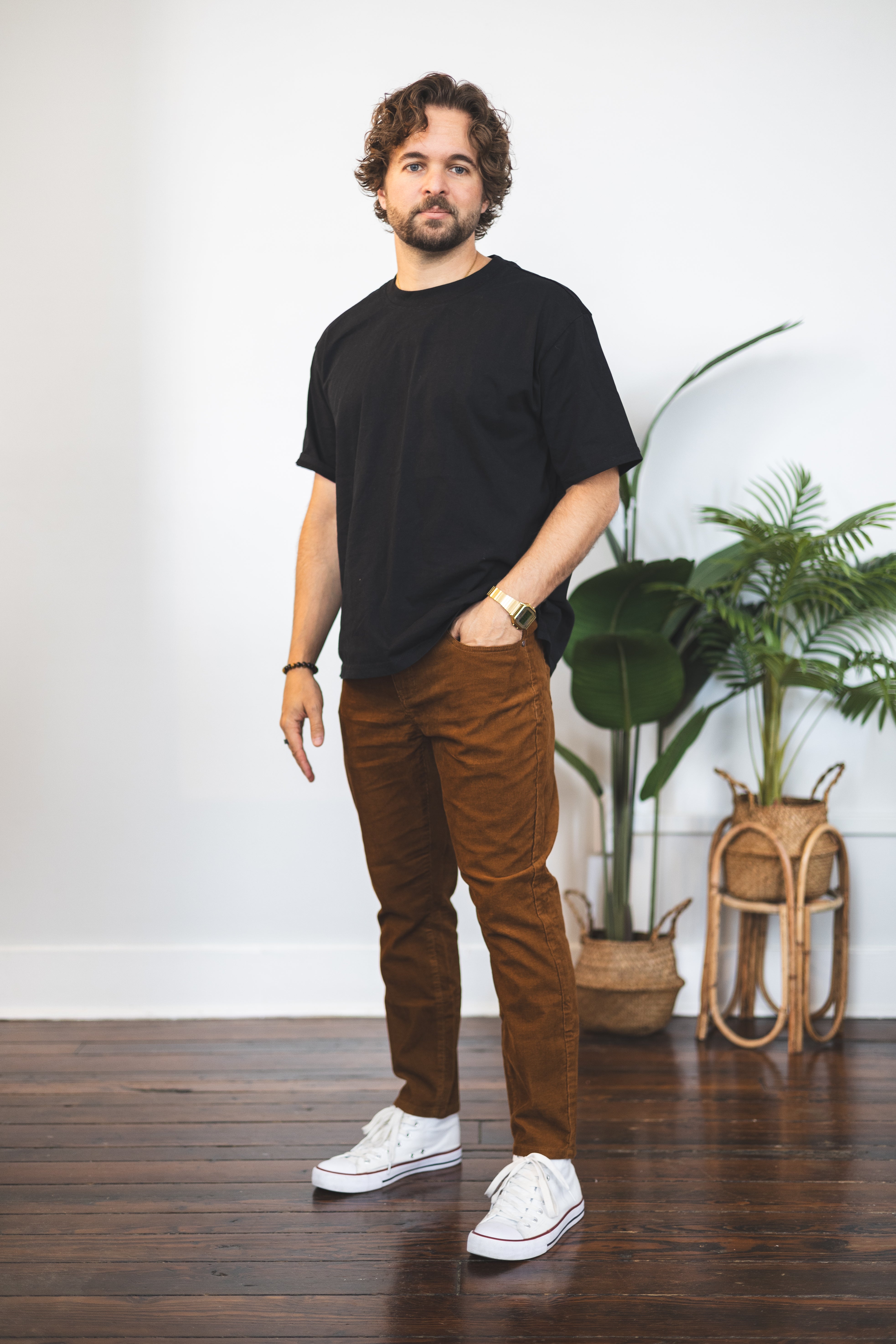 Stretch Cord 5 Pocket Pants Caramel