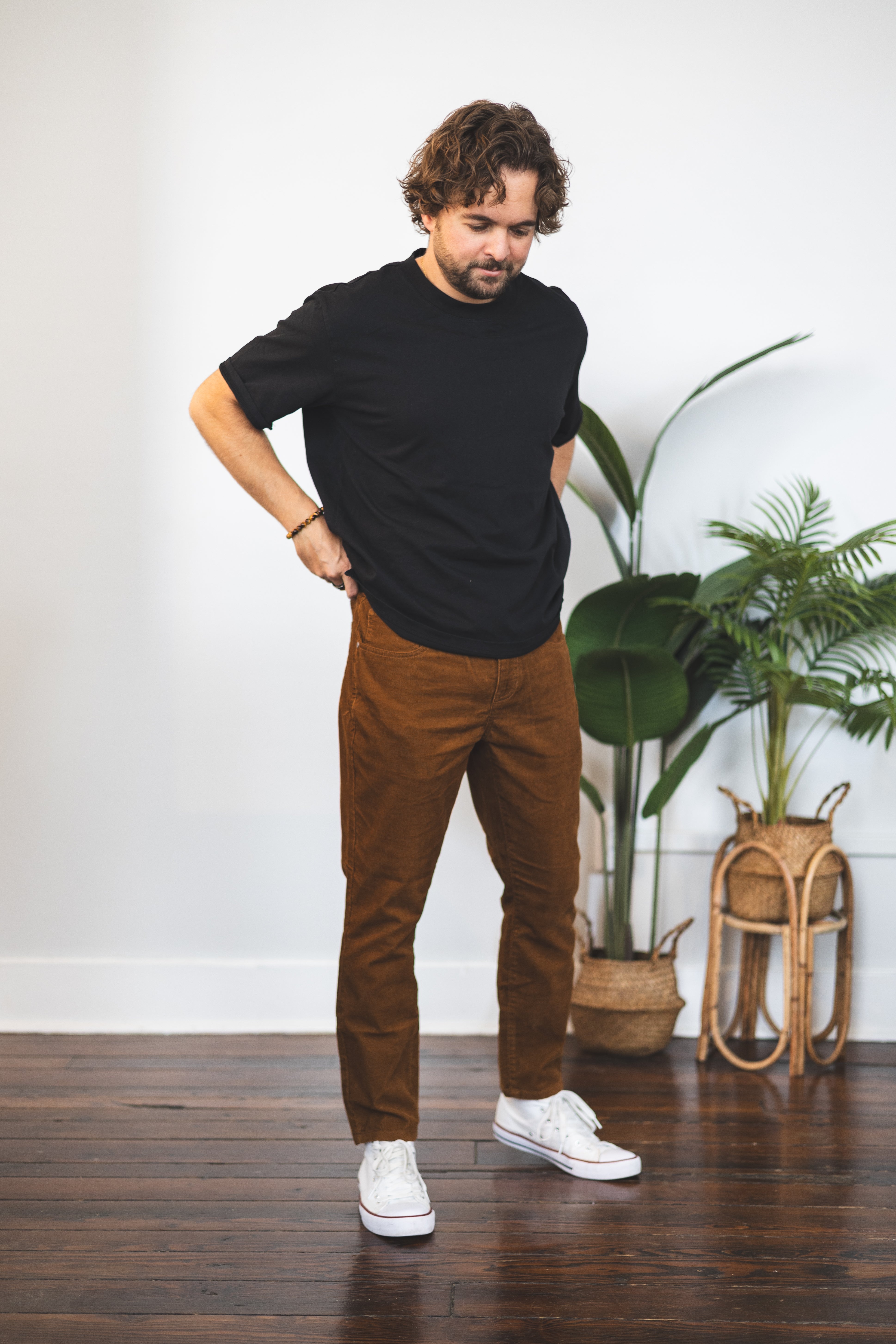 Stretch Cord 5 Pocket Pants Caramel