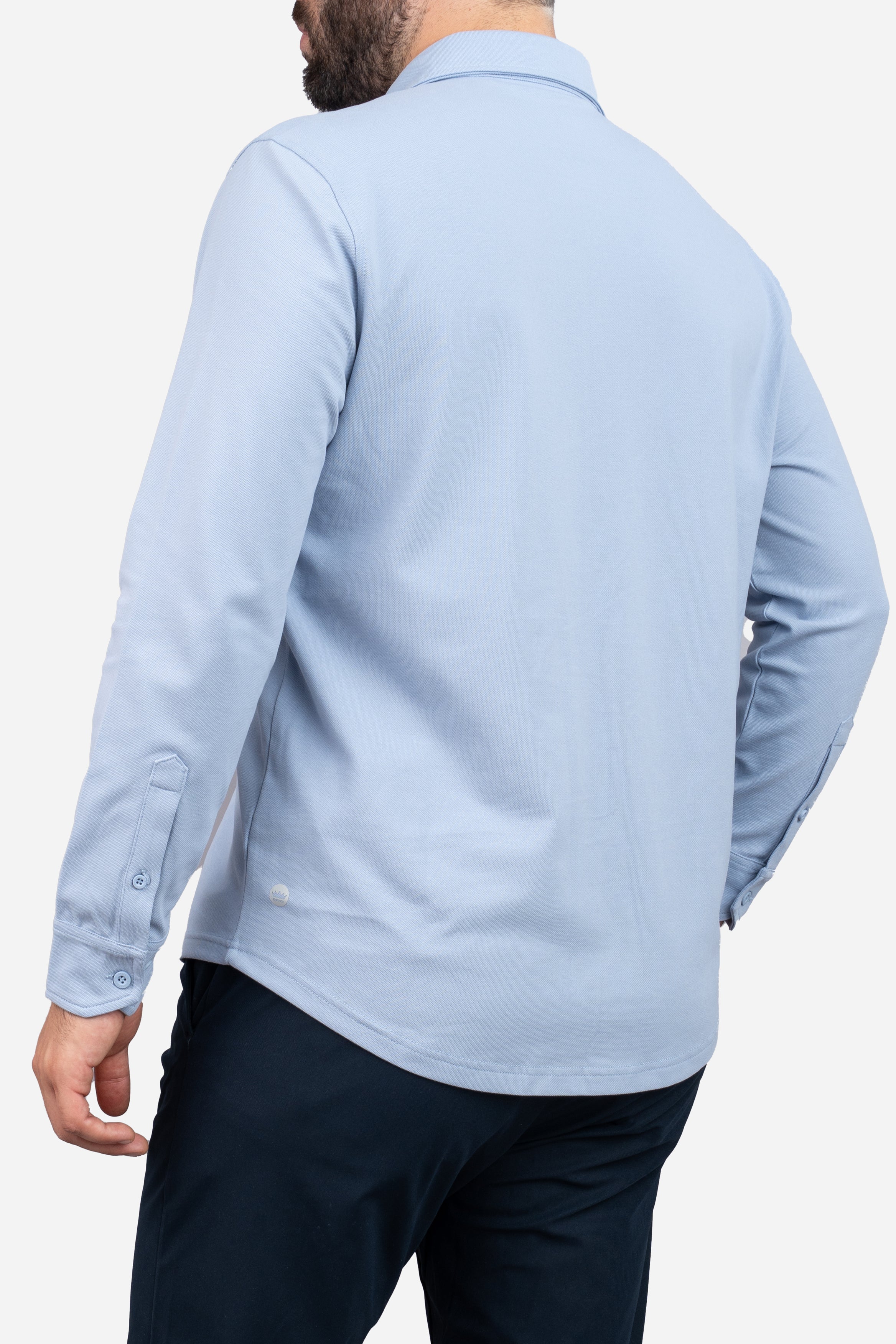 Performance Pique Button Down Shirt | Light Blue | Under 510 Performance Pique Button Down Shirt | Light Blue | Under 510