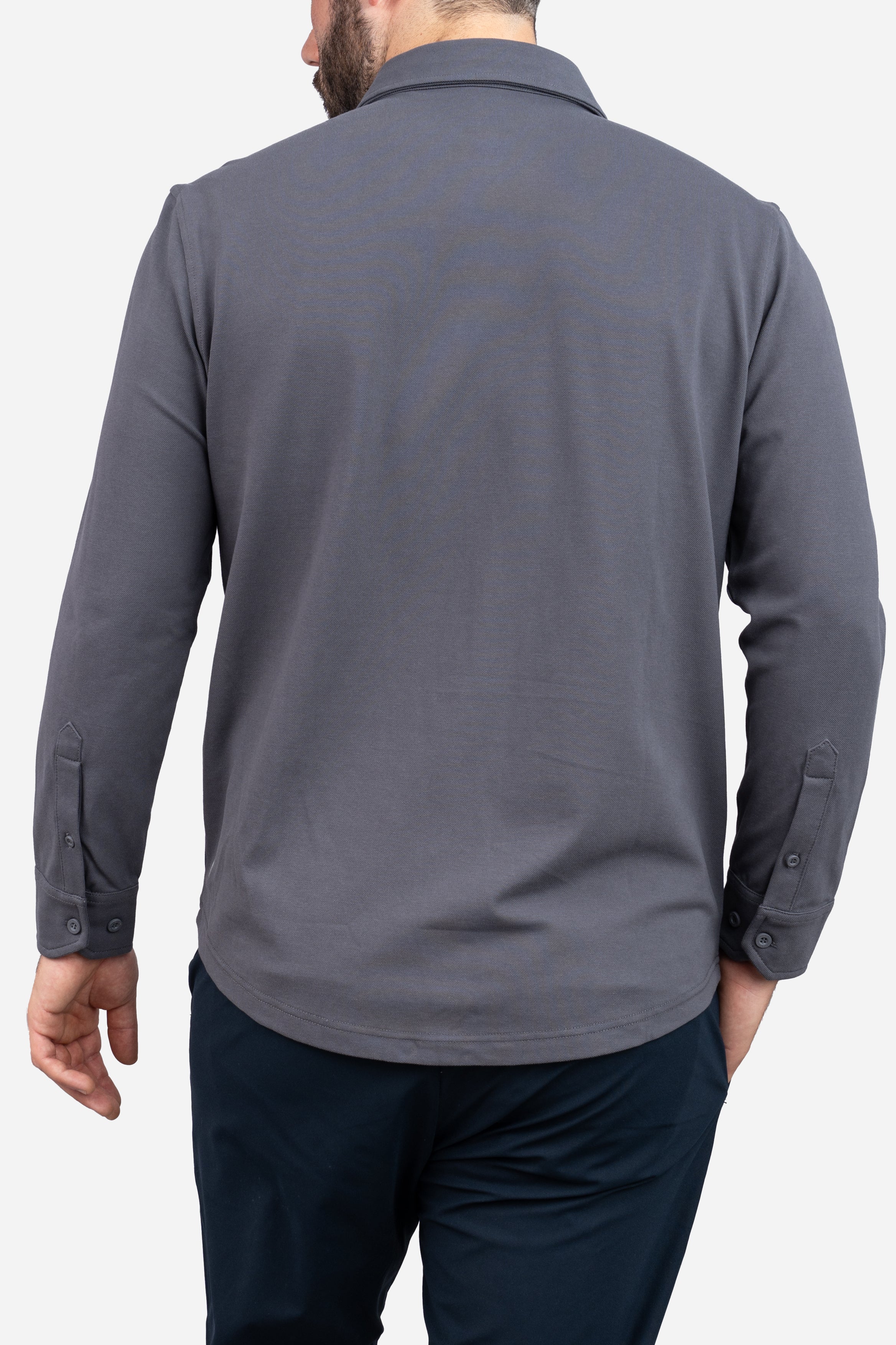 Performance Pique Button Down Shirt | Charcoal | Under 510 Performance Pique Button Down Shirt | Charcoal | Under 510