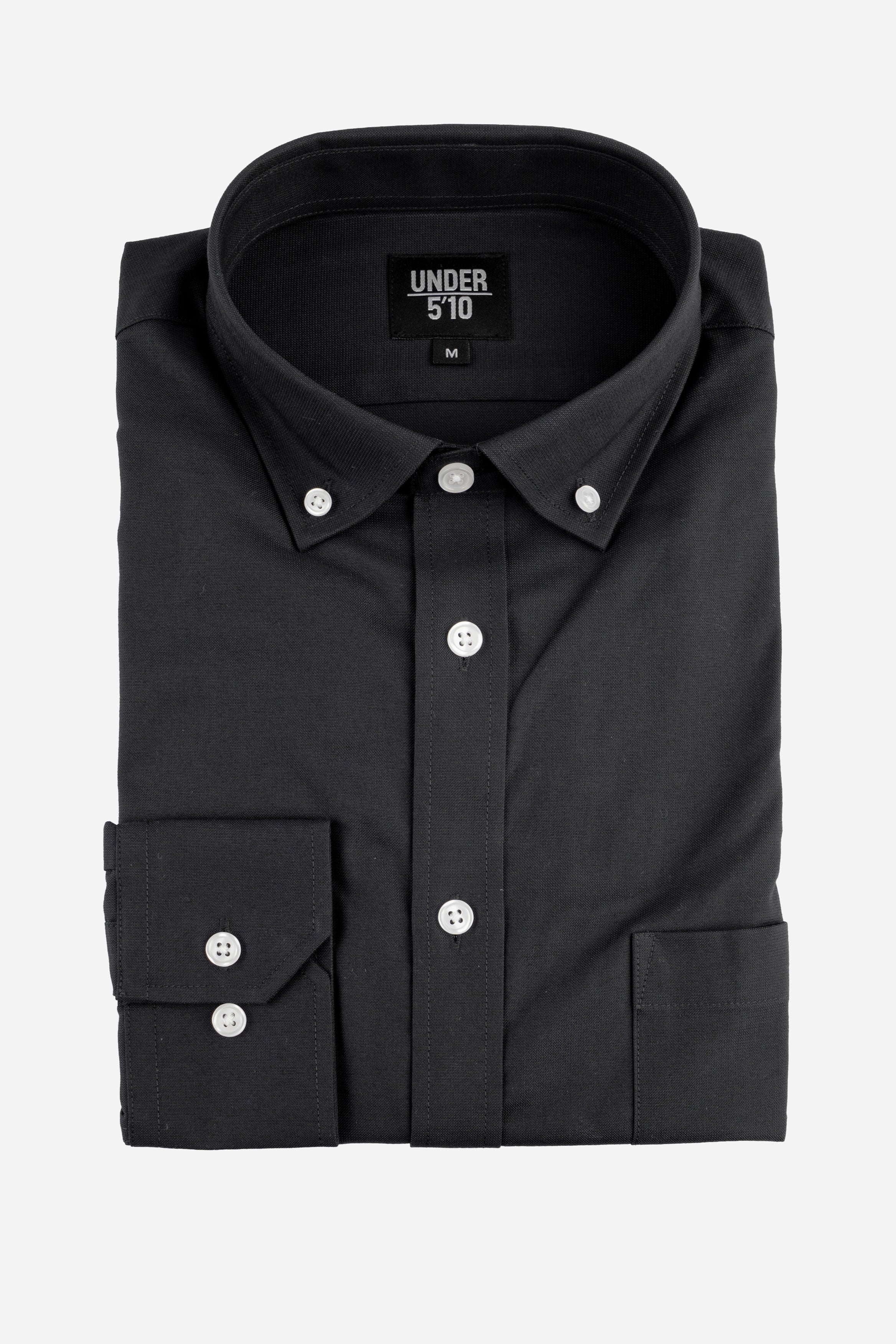Stretch Oxford Button Down Shirt Black
