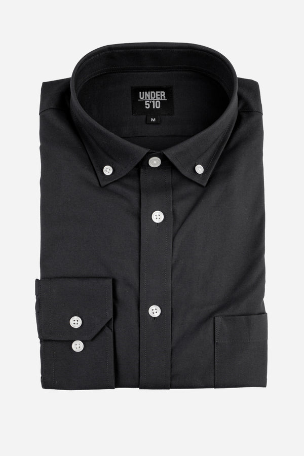 Stretch Oxford Button Down Shirt Black