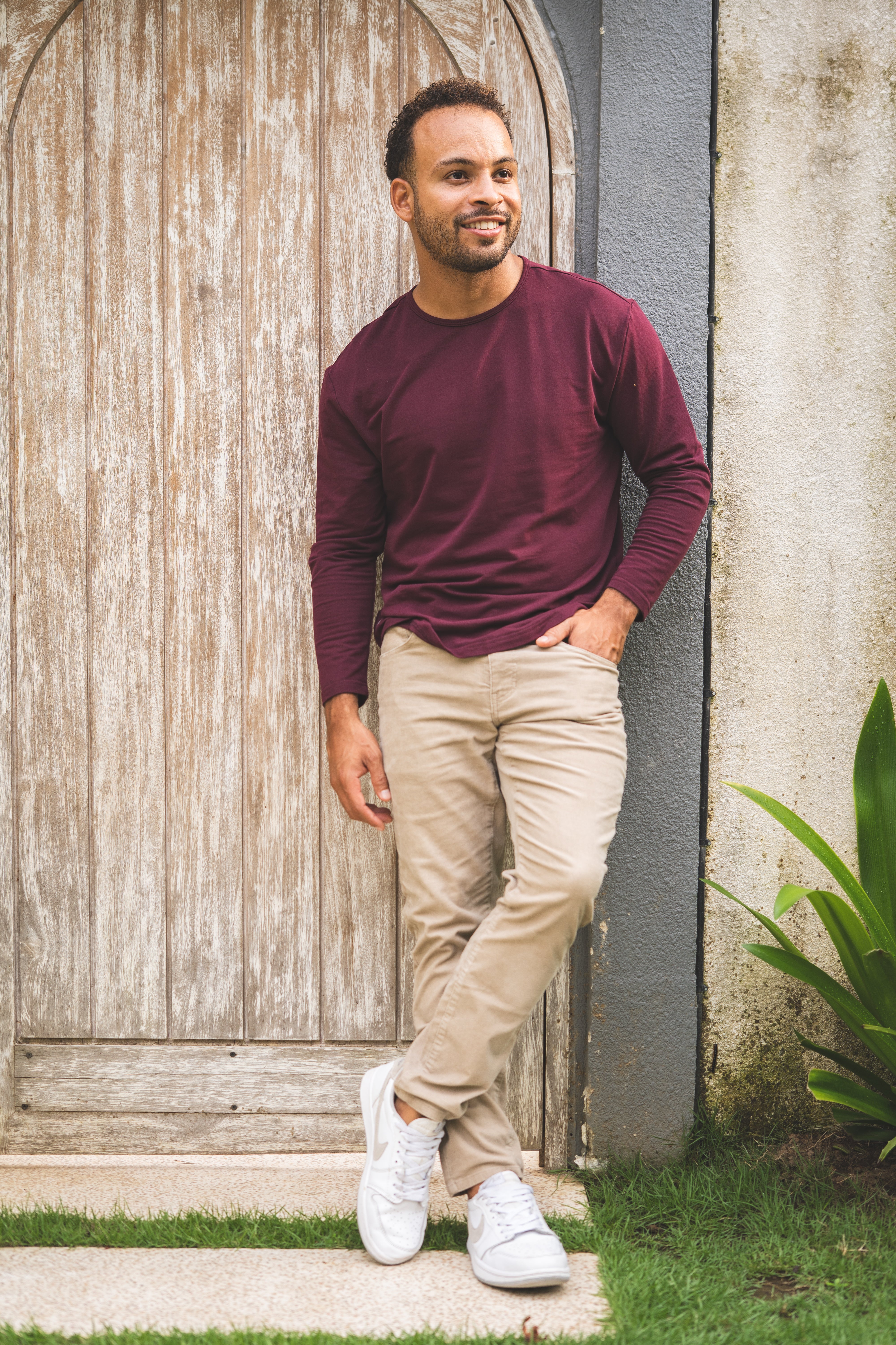 Stretch Cord 5 Pocket Pants Beige