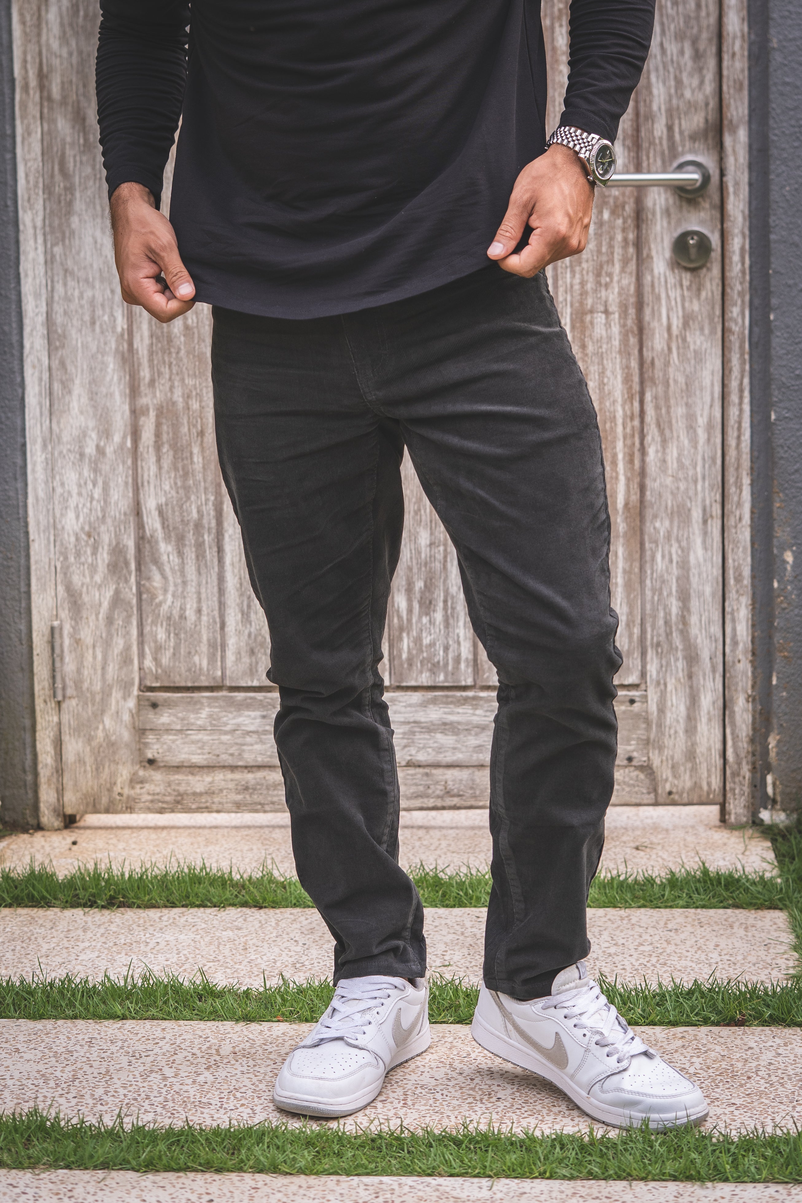 Stretch Cord 5 Pocket Pants | Graphite | Under 510