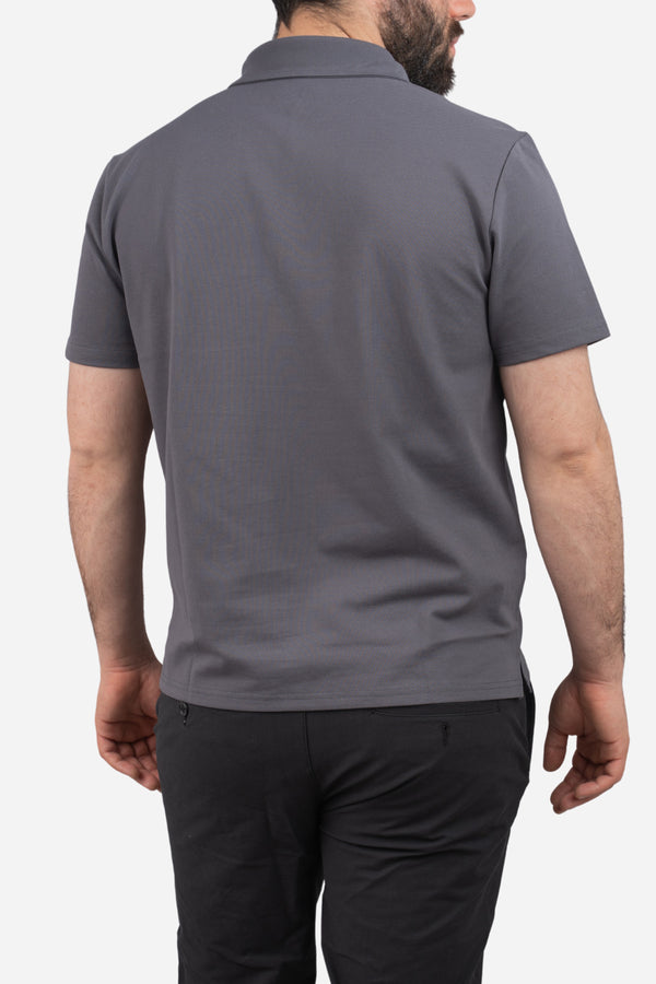 Performance Pique Polo Charcoal
