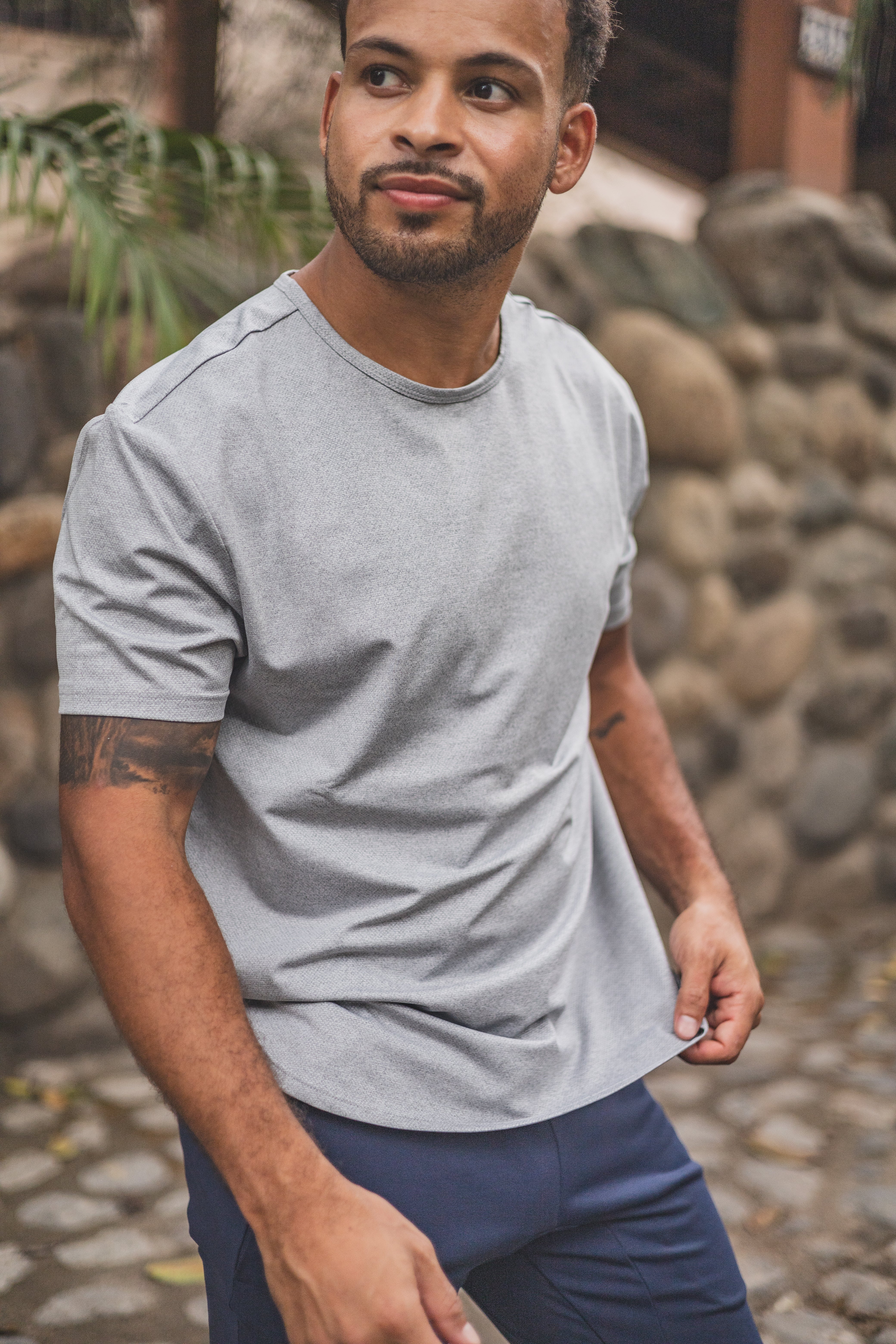 Running T-Shirt Light Gray