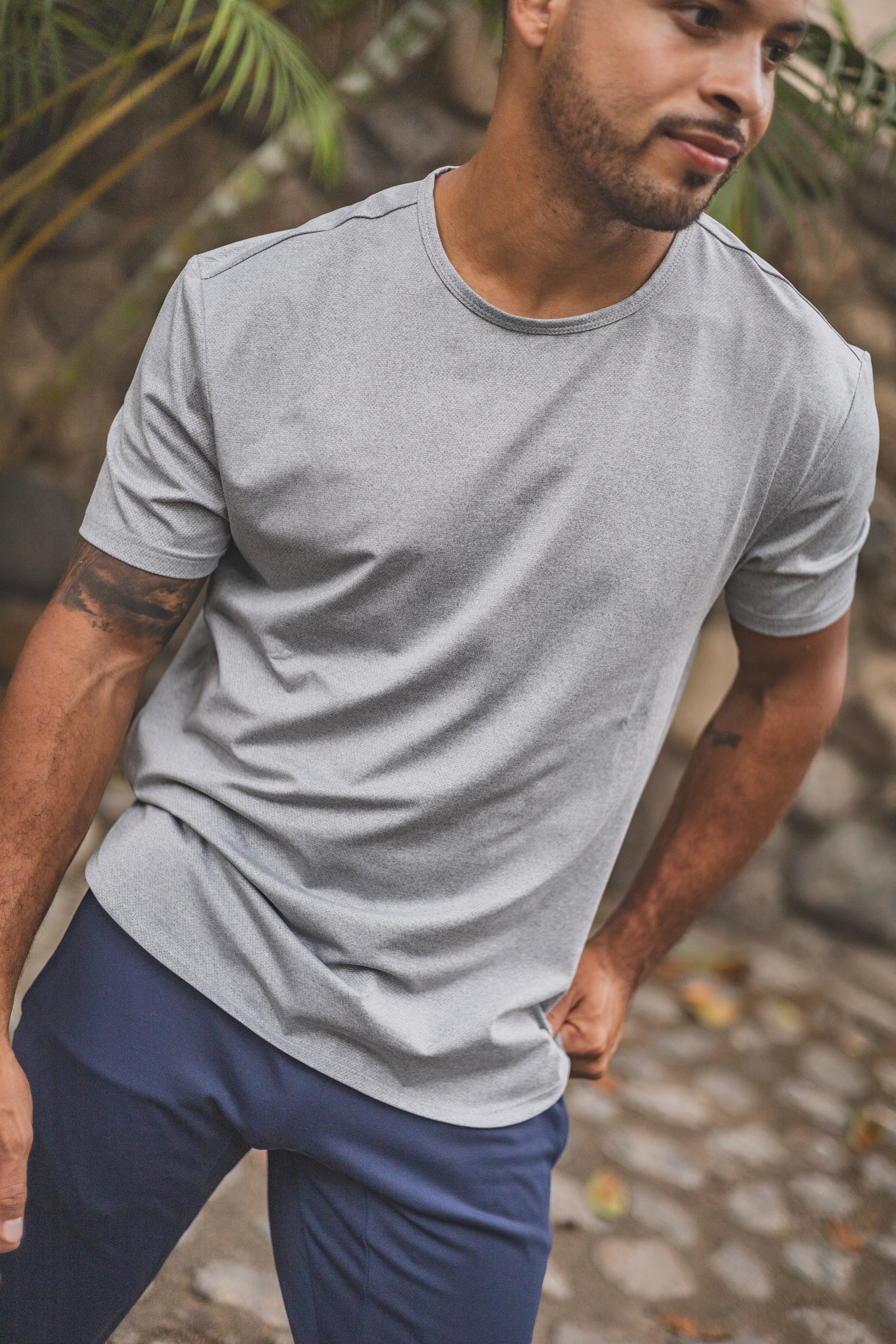 Running T-Shirt Light Gray