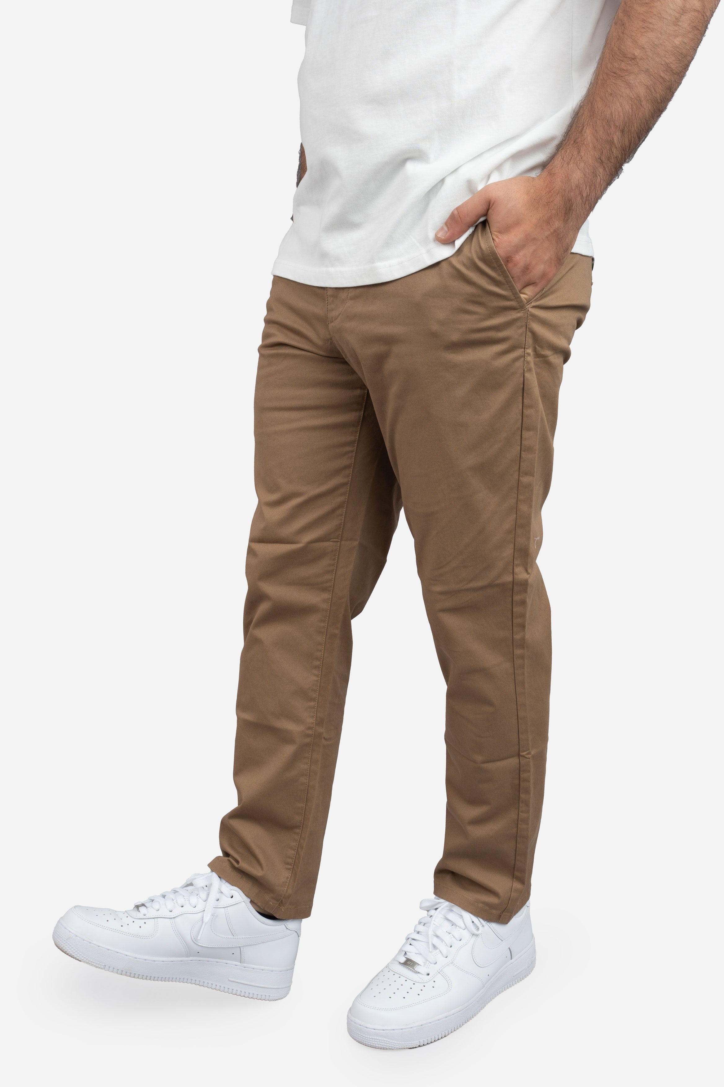 Straight Fit Chino Almond - Chinos for Men Under 5'10 | Short Inseams