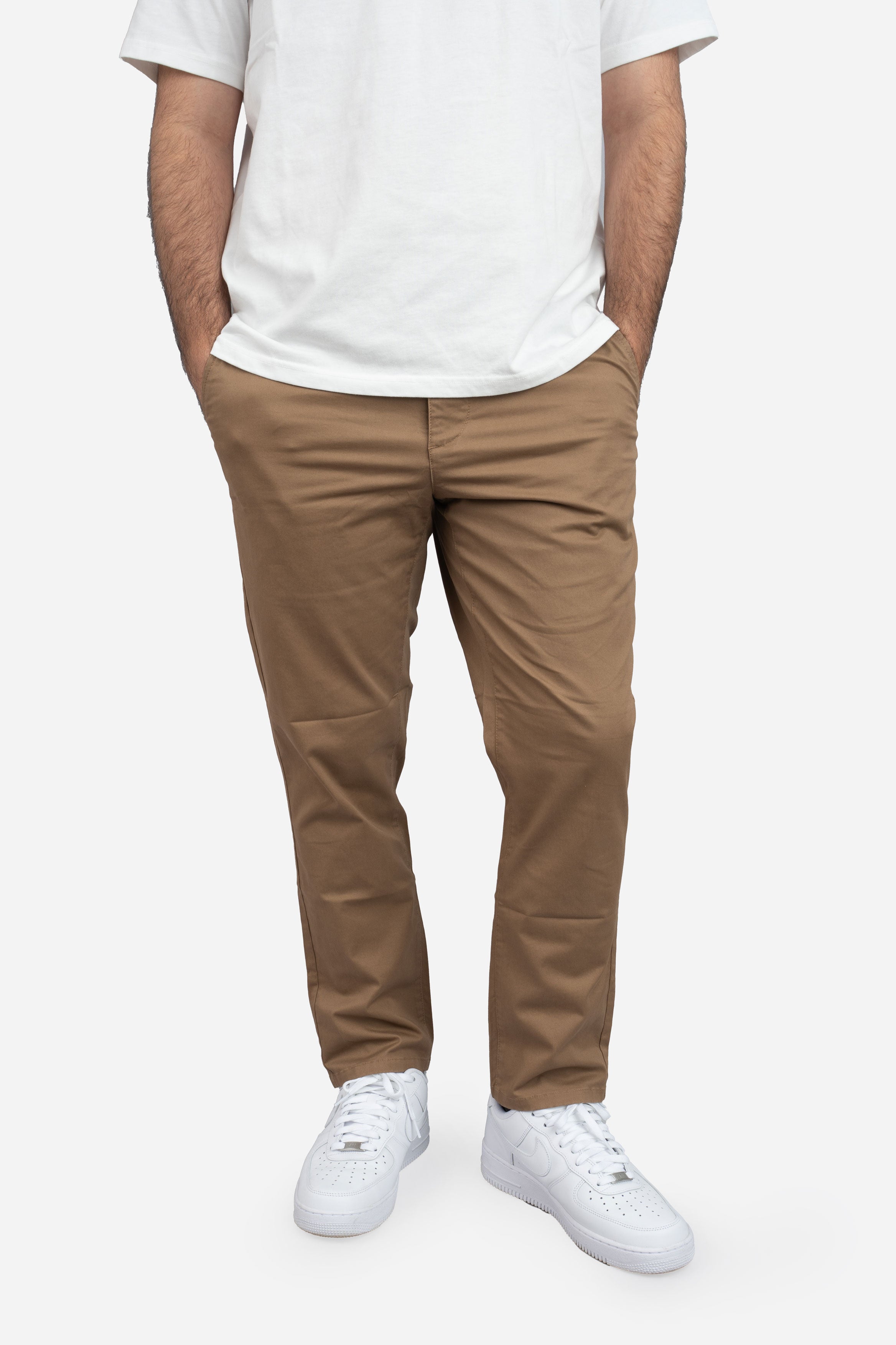 Straight Fit Chino Almond - Chinos for Men Under 5'10 | Short Inseams