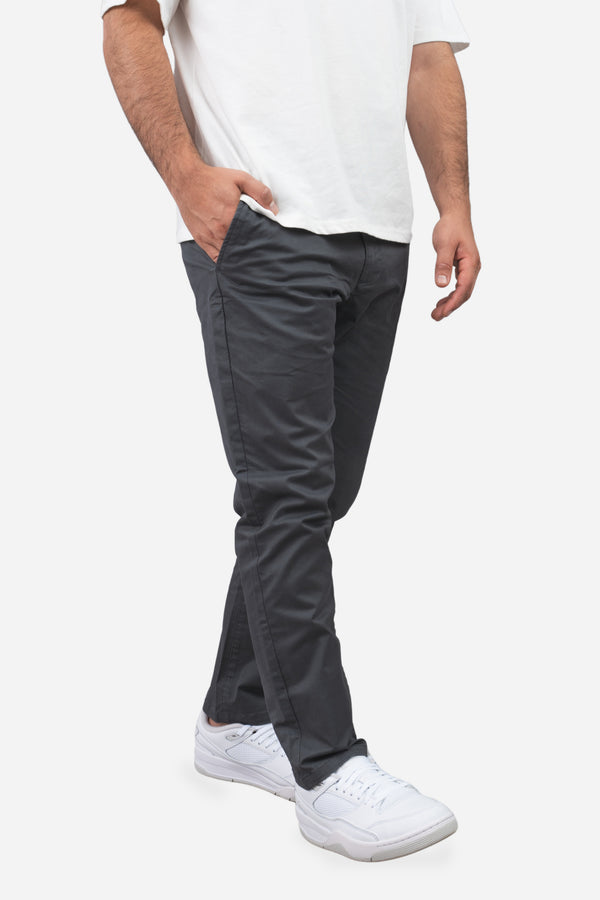 Straight Fit Core Stretch Chino Charcoal