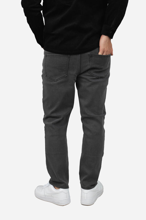 Straight Fit Stretch Jeans Gray