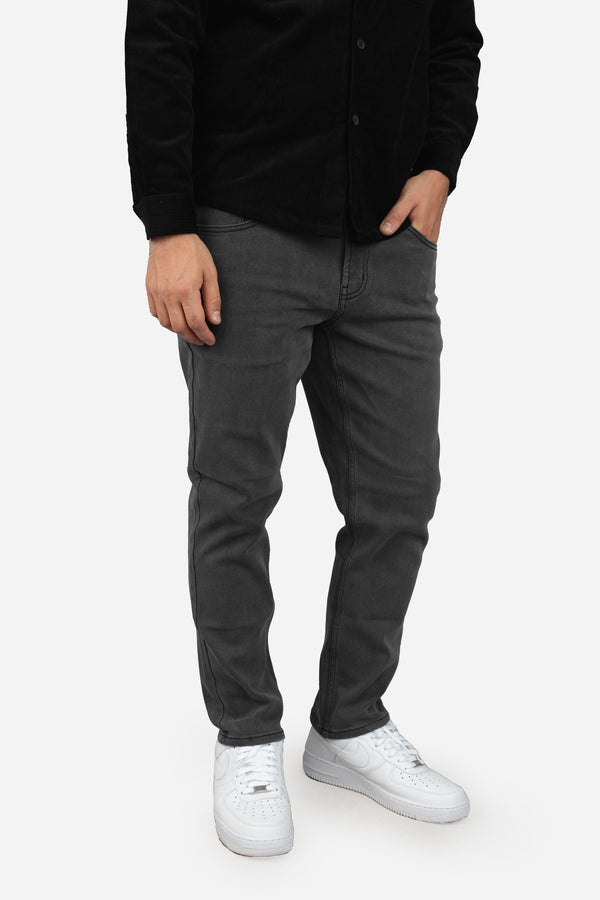 Straight Fit Stretch Jeans Gray