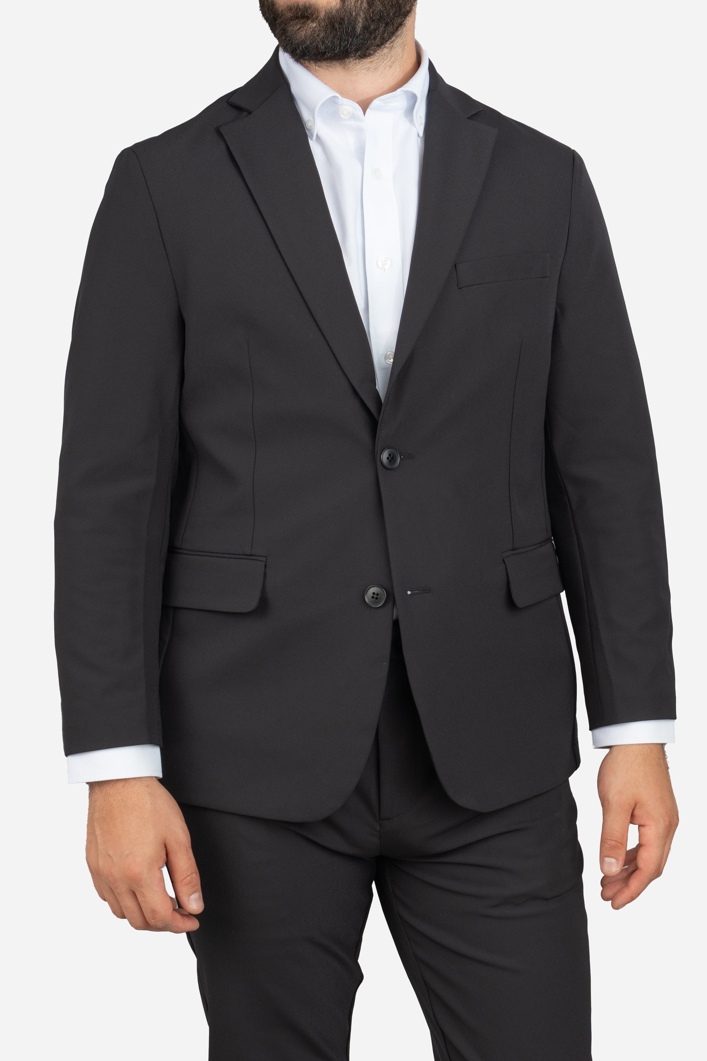Stretch Performance Suit Jacket | Black | Short Men's Suits