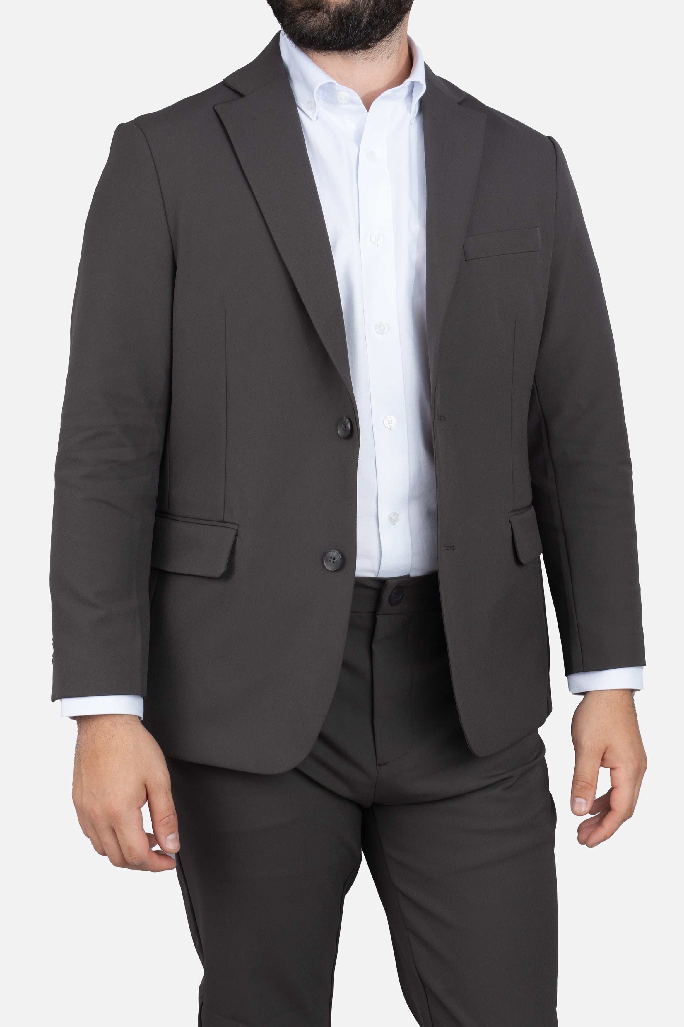 Super Stretch Suit Jacket Charcoal