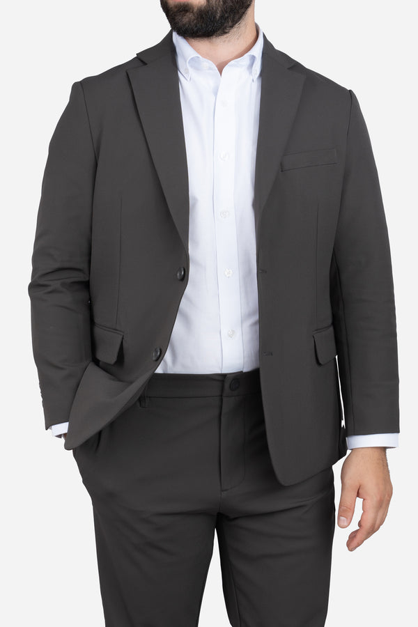 Super Stretch Suit Jacket Charcoal