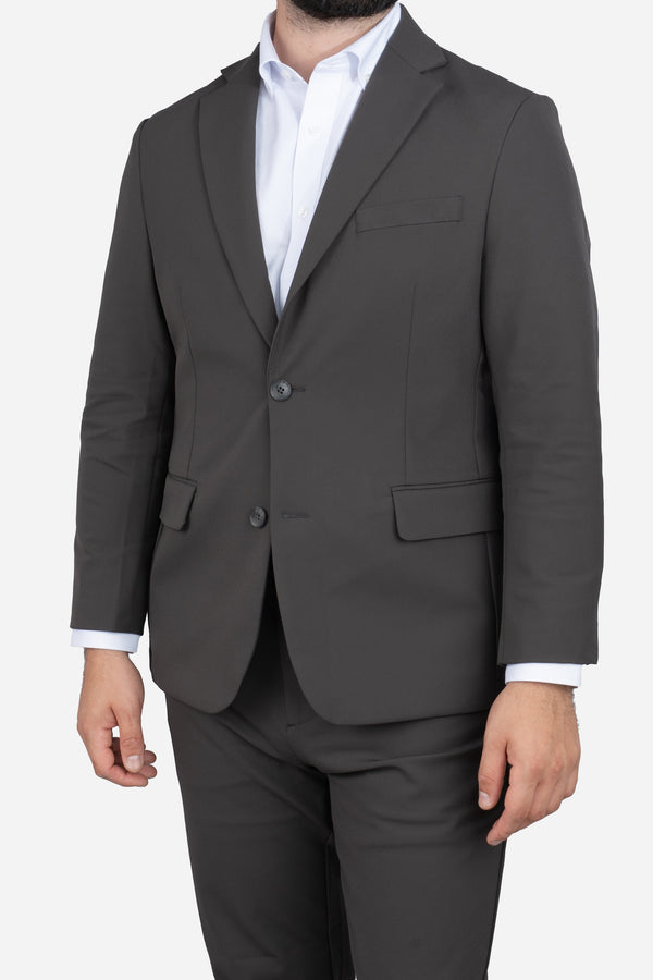Super Stretch Suit Jacket Charcoal