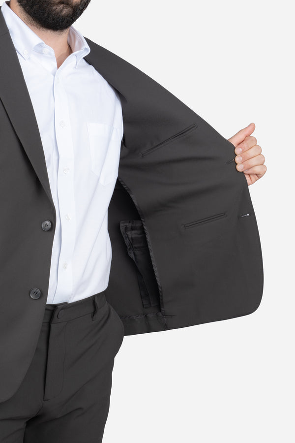 Super Stretch Suit Jacket Charcoal