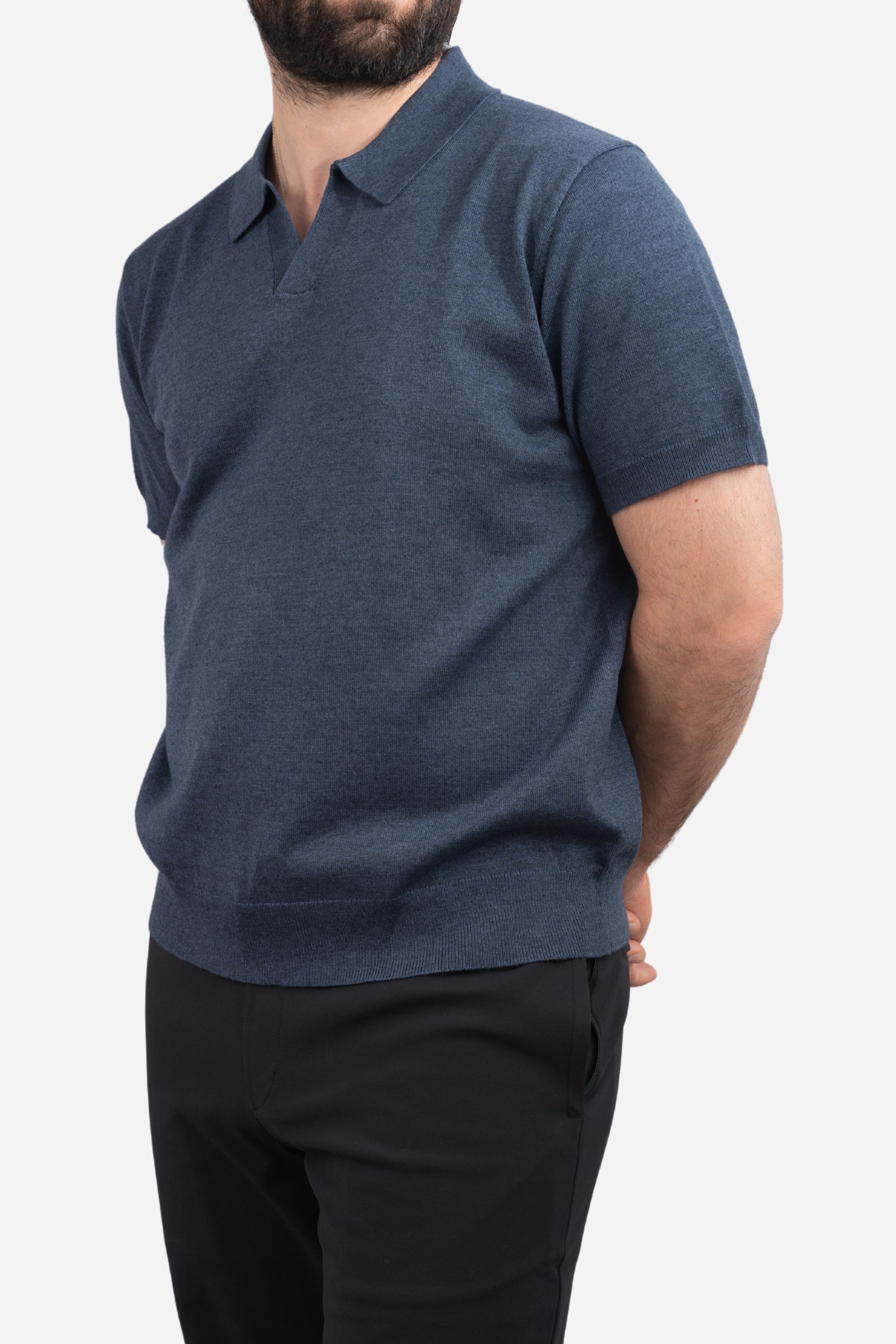 Sweater Polo Heather Navy