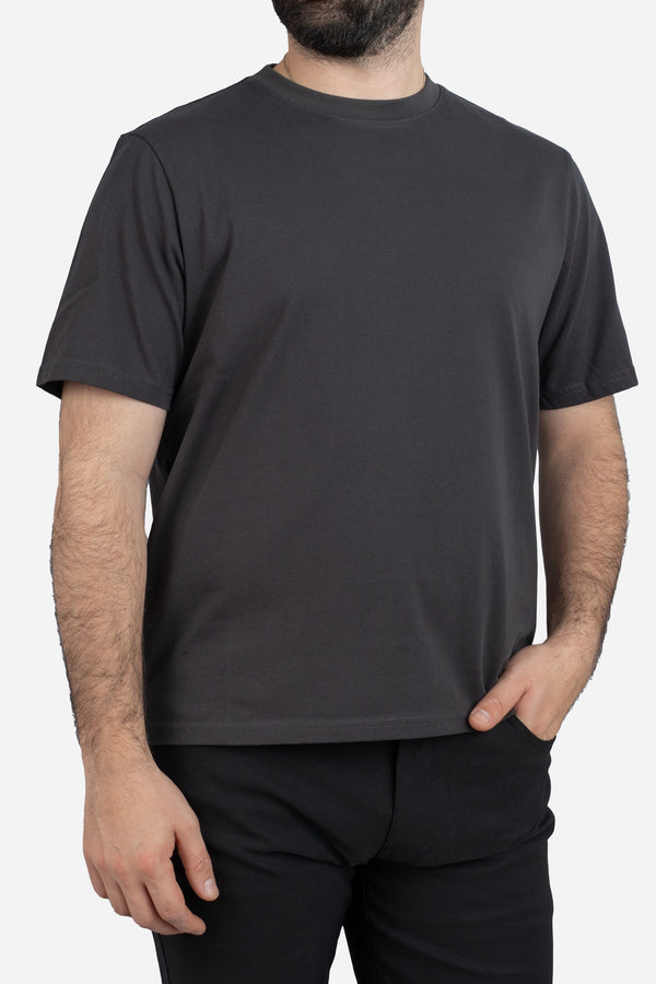 Regular Fit Men's T-Shirt | Iron | Under 510 M - For Short Men and Guys Under 5' 10" Regular Fit Men's T-Shirt | Iron | Under 510 M - For Short Men and Guys Under 5' 10"