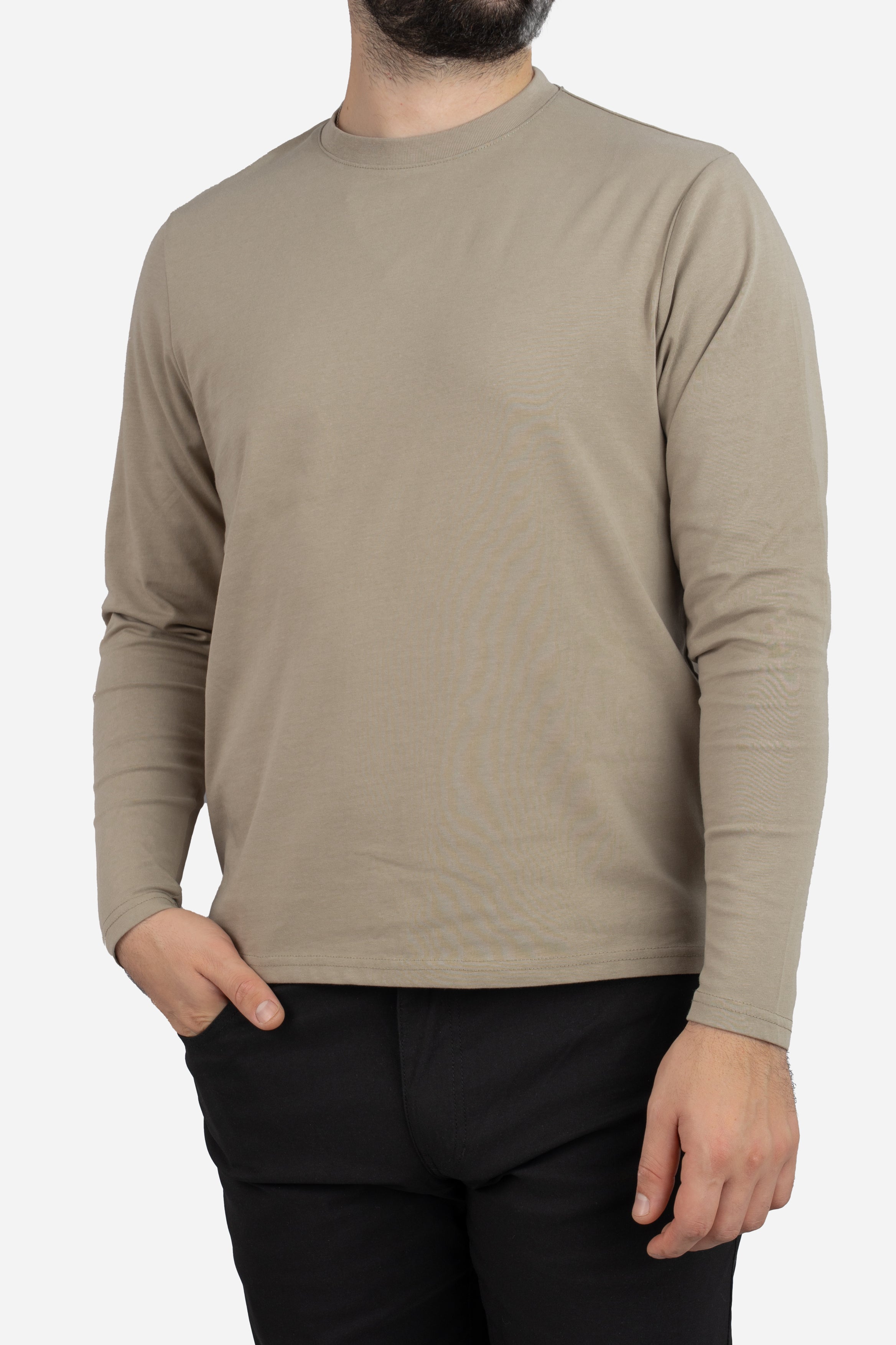 Long Sleeve Core T-Shirt | Taupe | Under 510