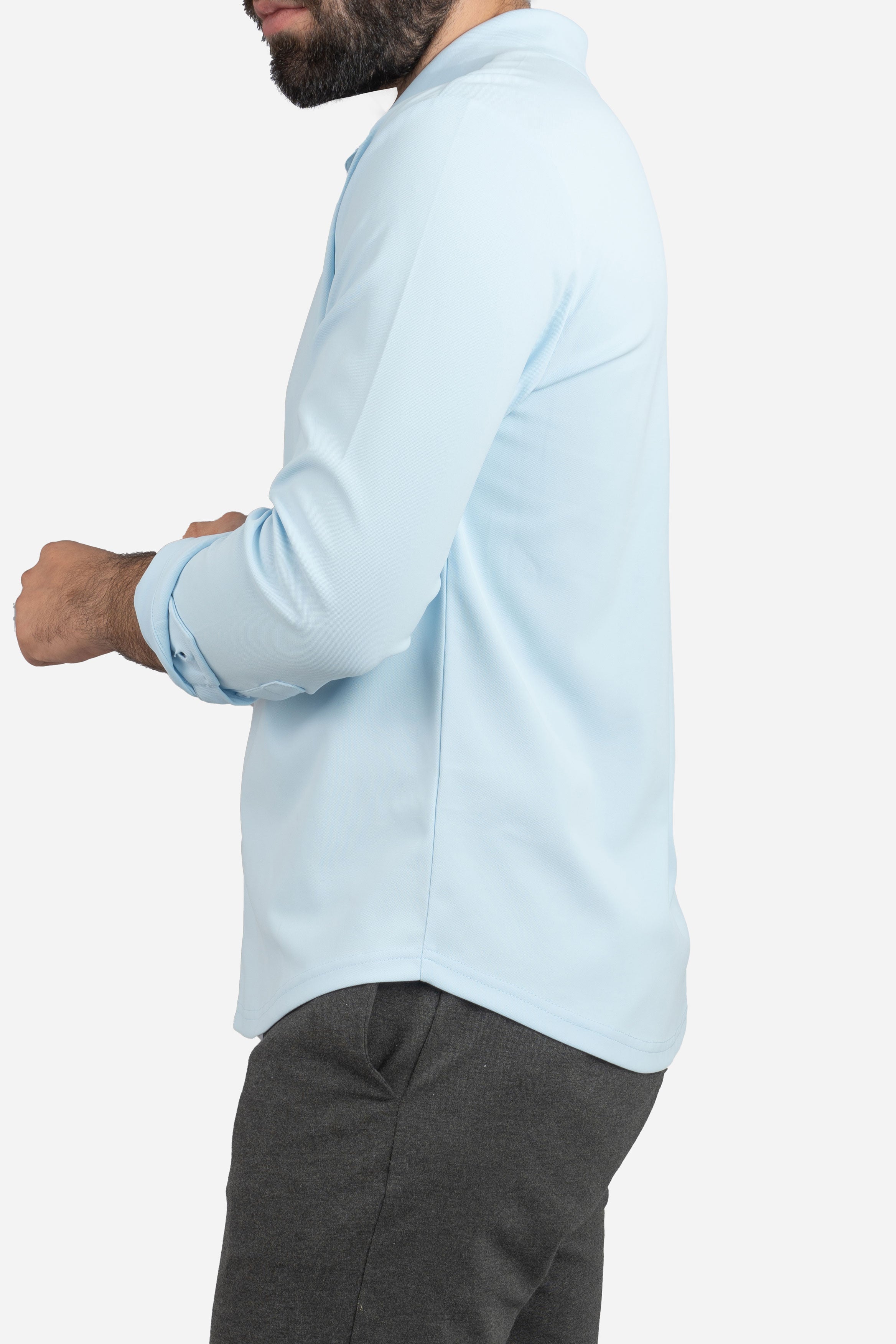 Tech Button Down Shirt Light Blue