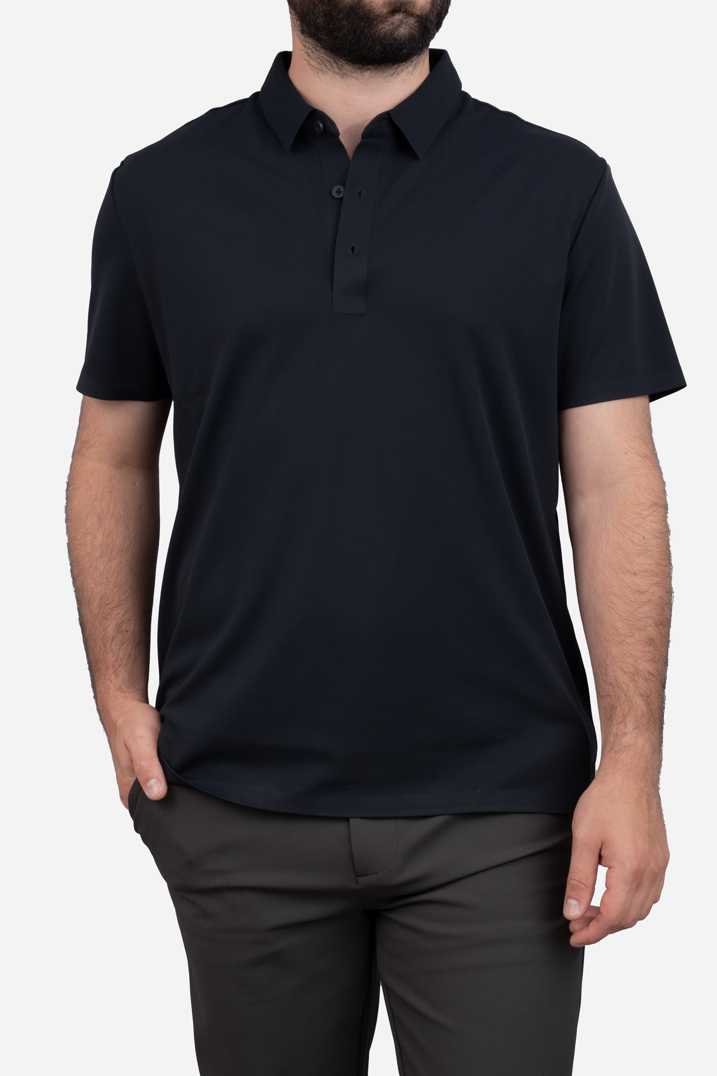 Tech Polo Shirt | Black | Under 510