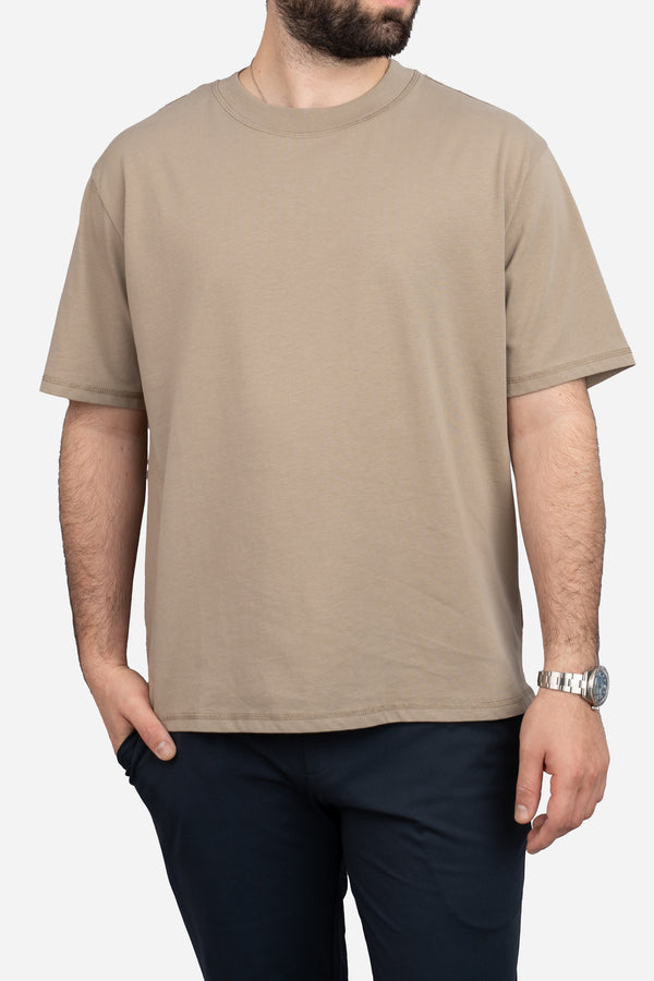 Core T-Shirt Loose Fit Taupe