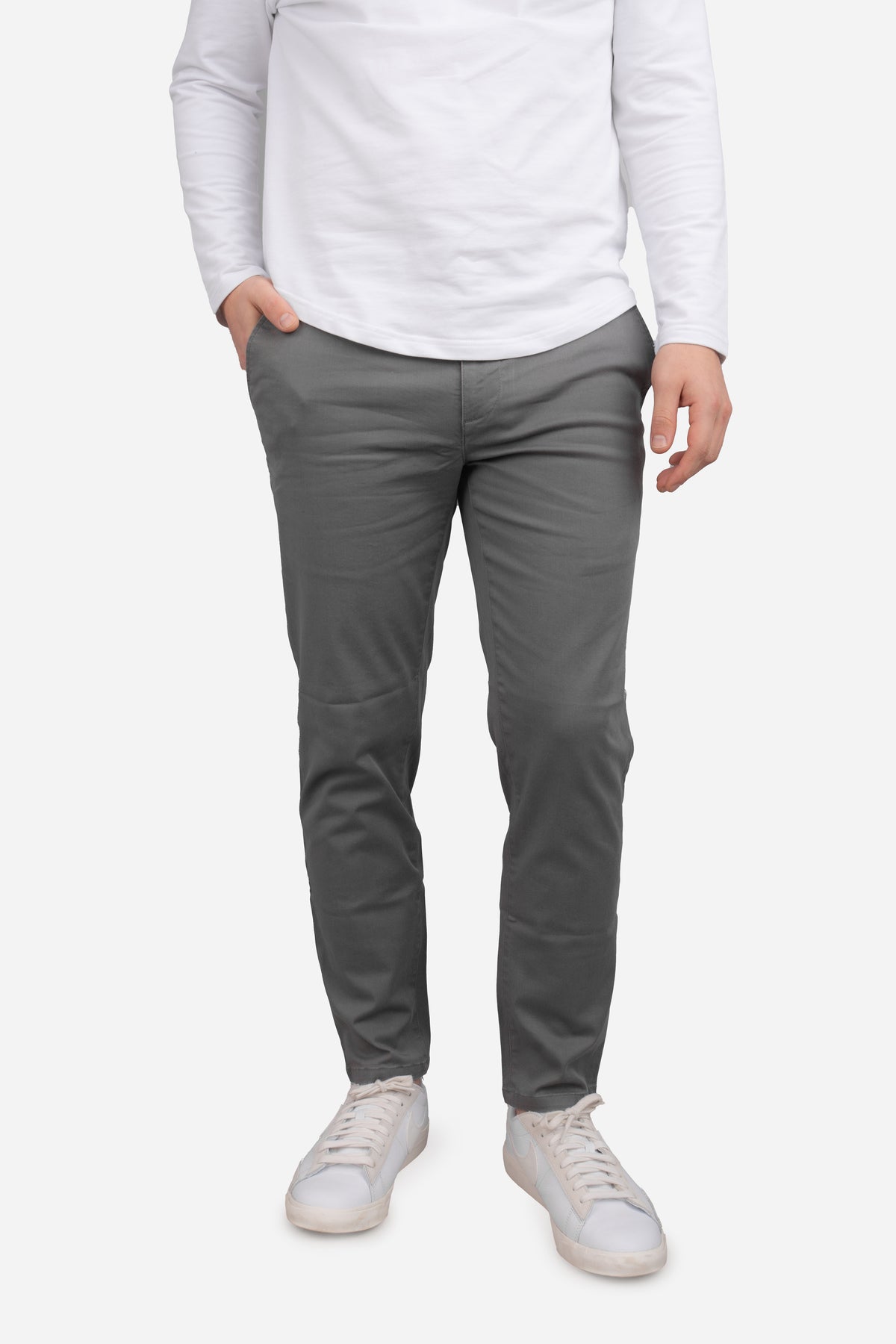 grey extreme skinny chino pants