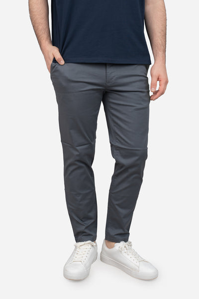 Lightweight Stretch Chino | Charcoal | Under 510