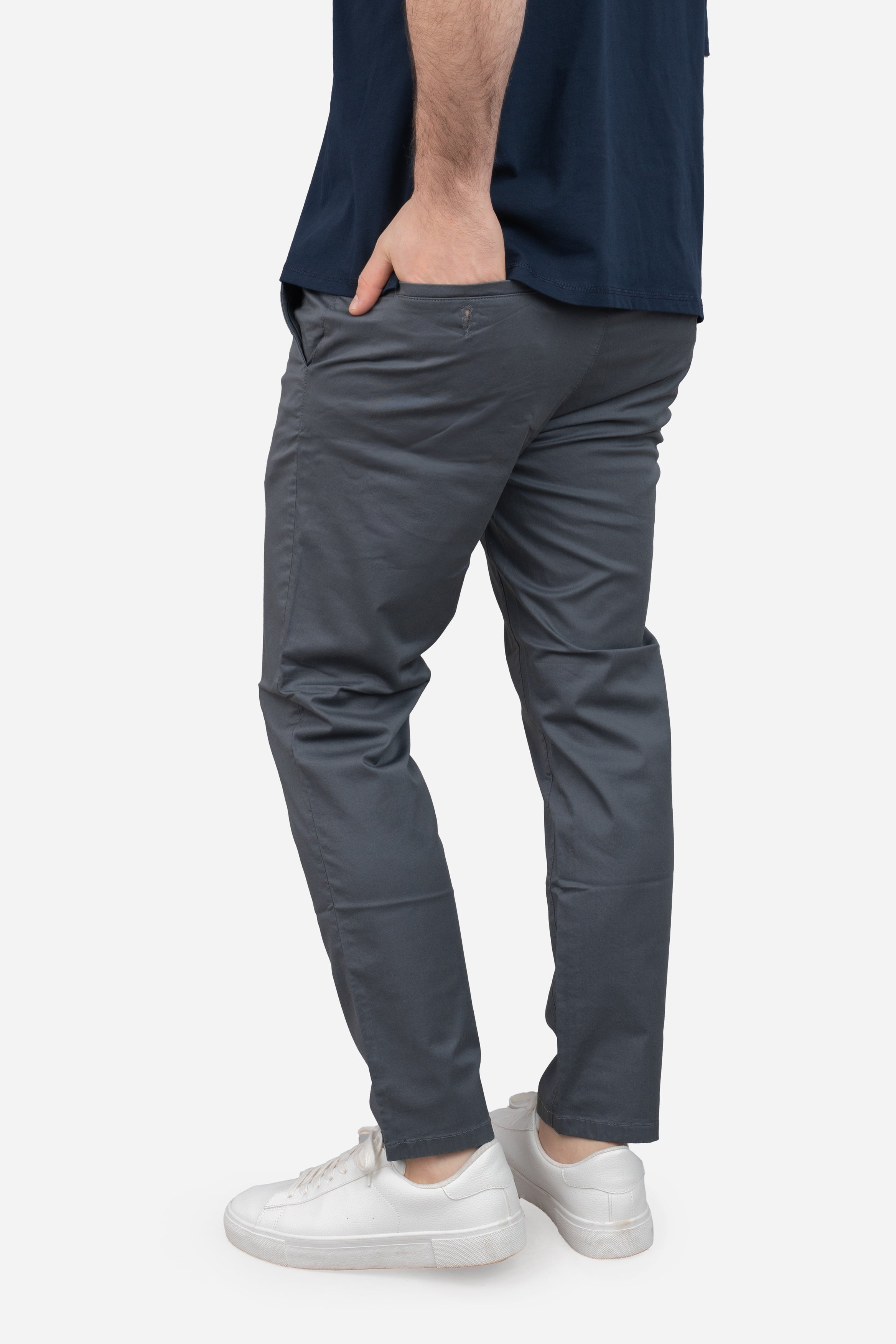 Lightweight Stretch Chino | Charcoal | Under 510