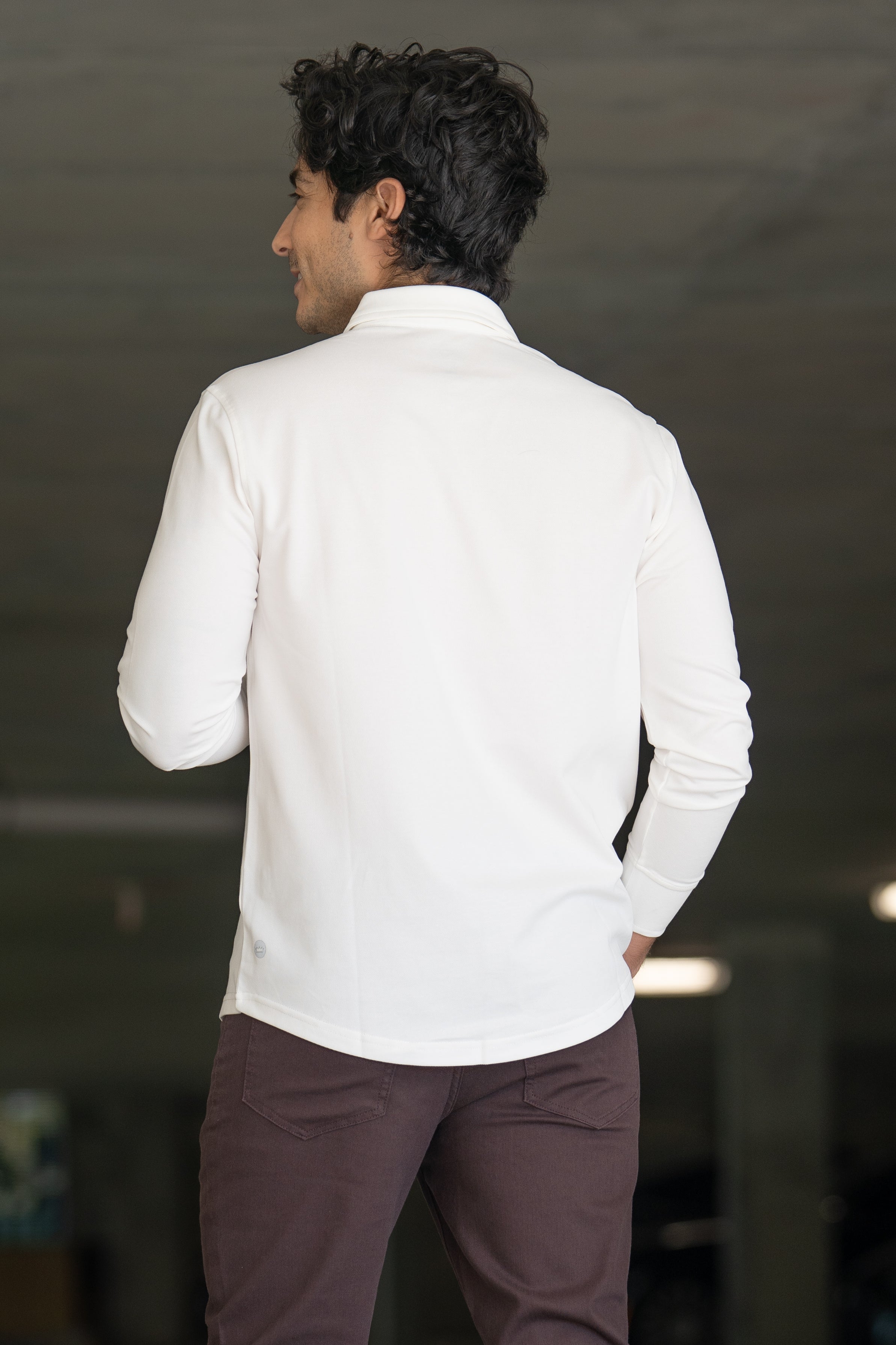 long sleeve under dress shirt Twillory Performance Tailored Slim Fit Button Down Dress Shirt for Men