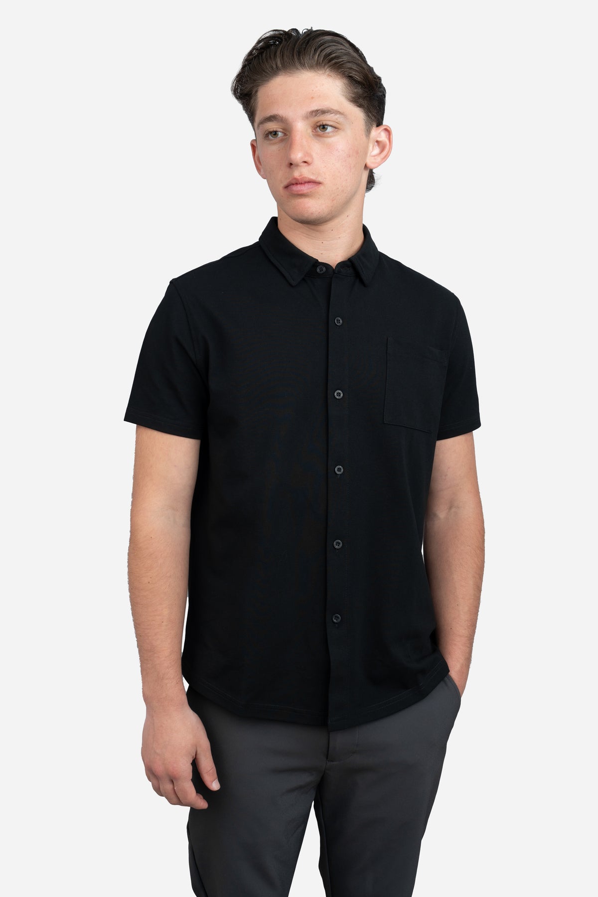 mens black dress shirt short sleeve Pique Button Down | Green Tropical Dream Draped Men Tops:XS Our best selling easy Texas-themed pegan kids clothes