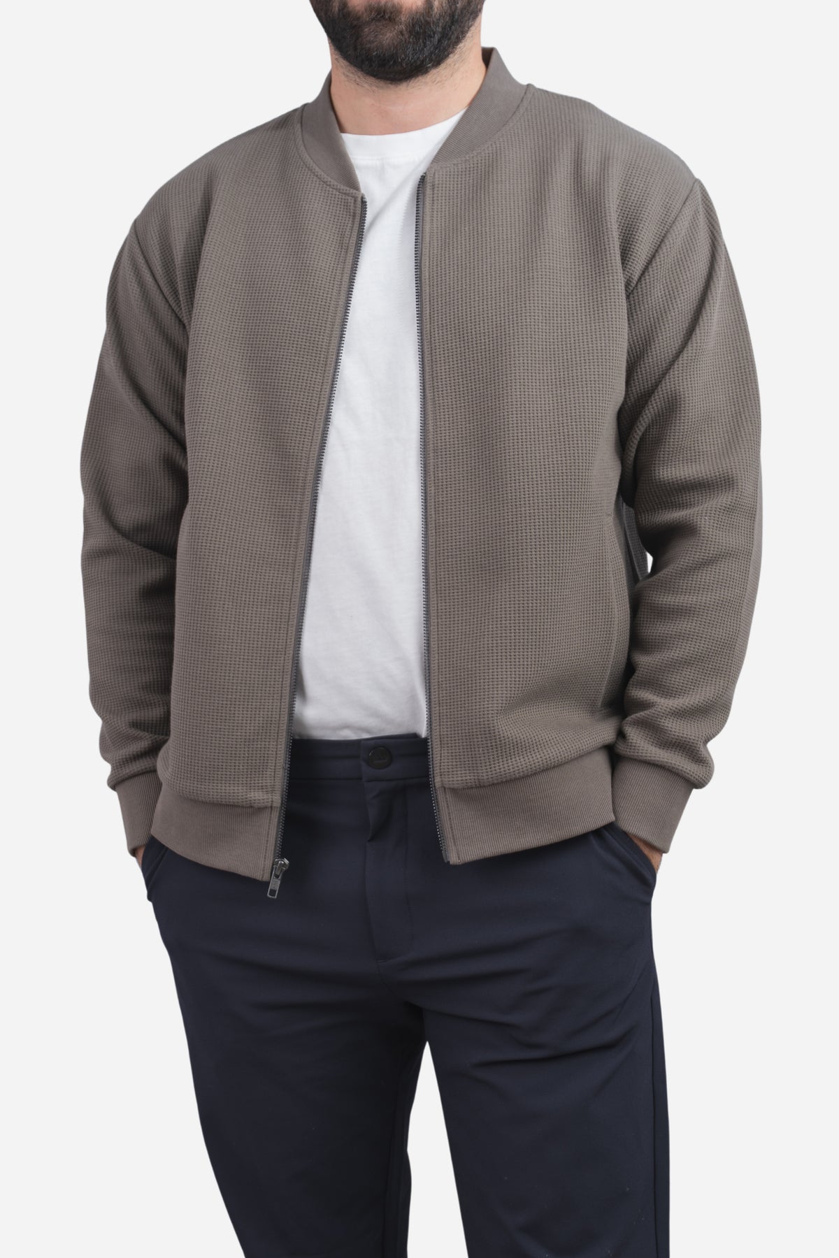 Waffle Bomber Taupe