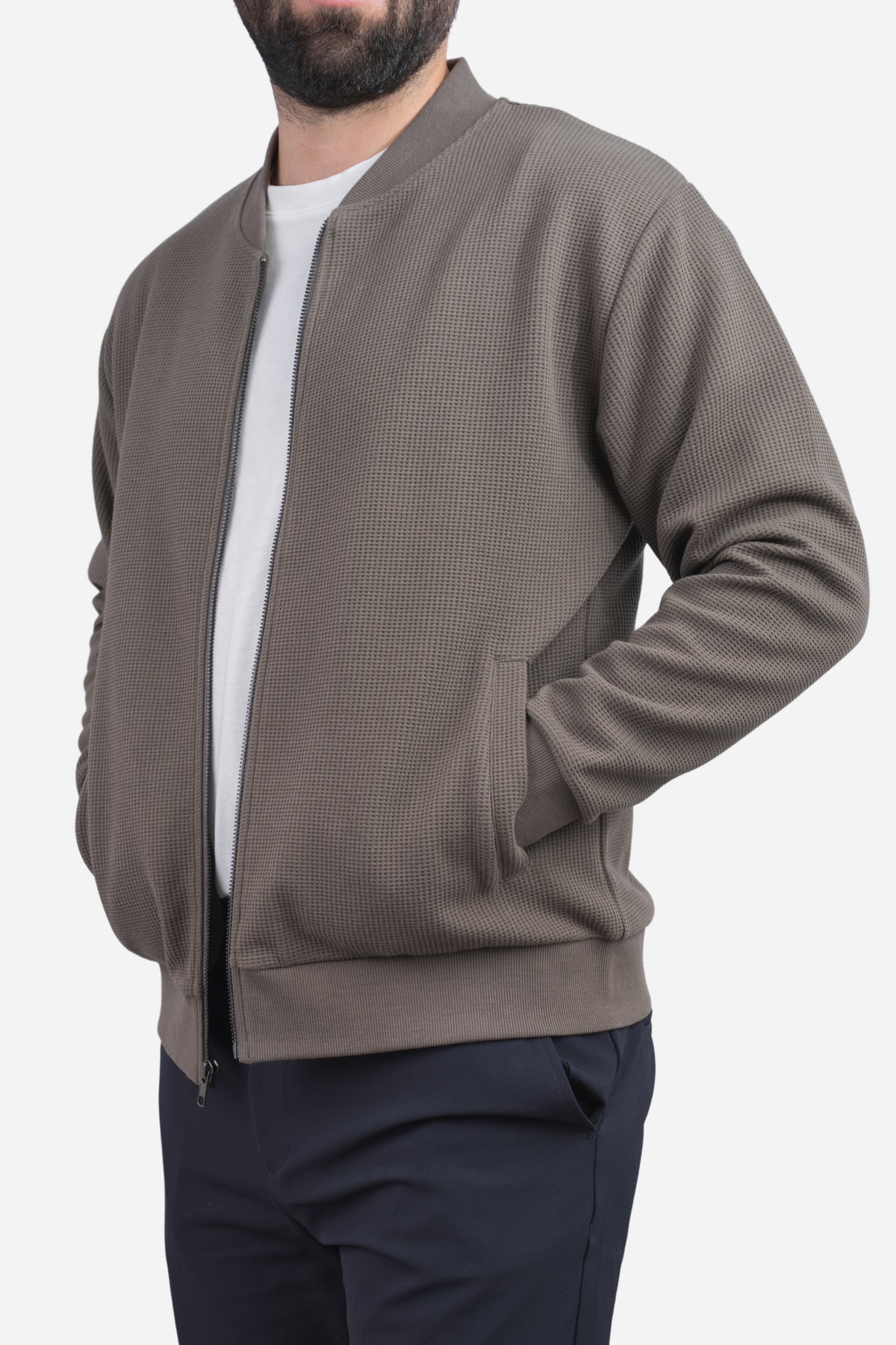 Waffle Bomber Taupe
