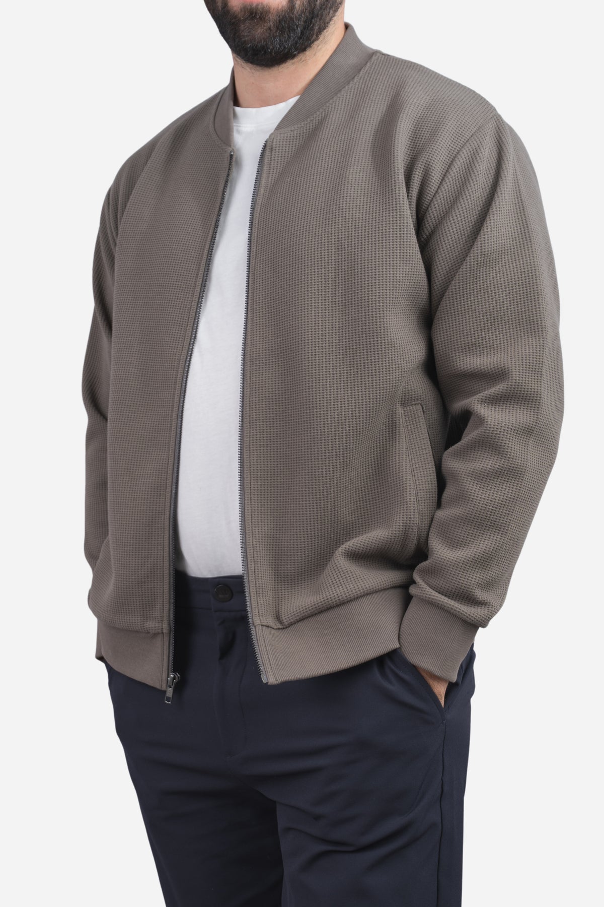 Waffle Bomber Taupe