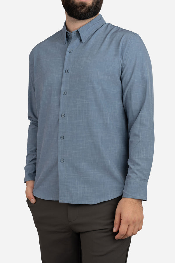 Warp Stretch Button Down Shirt Slate