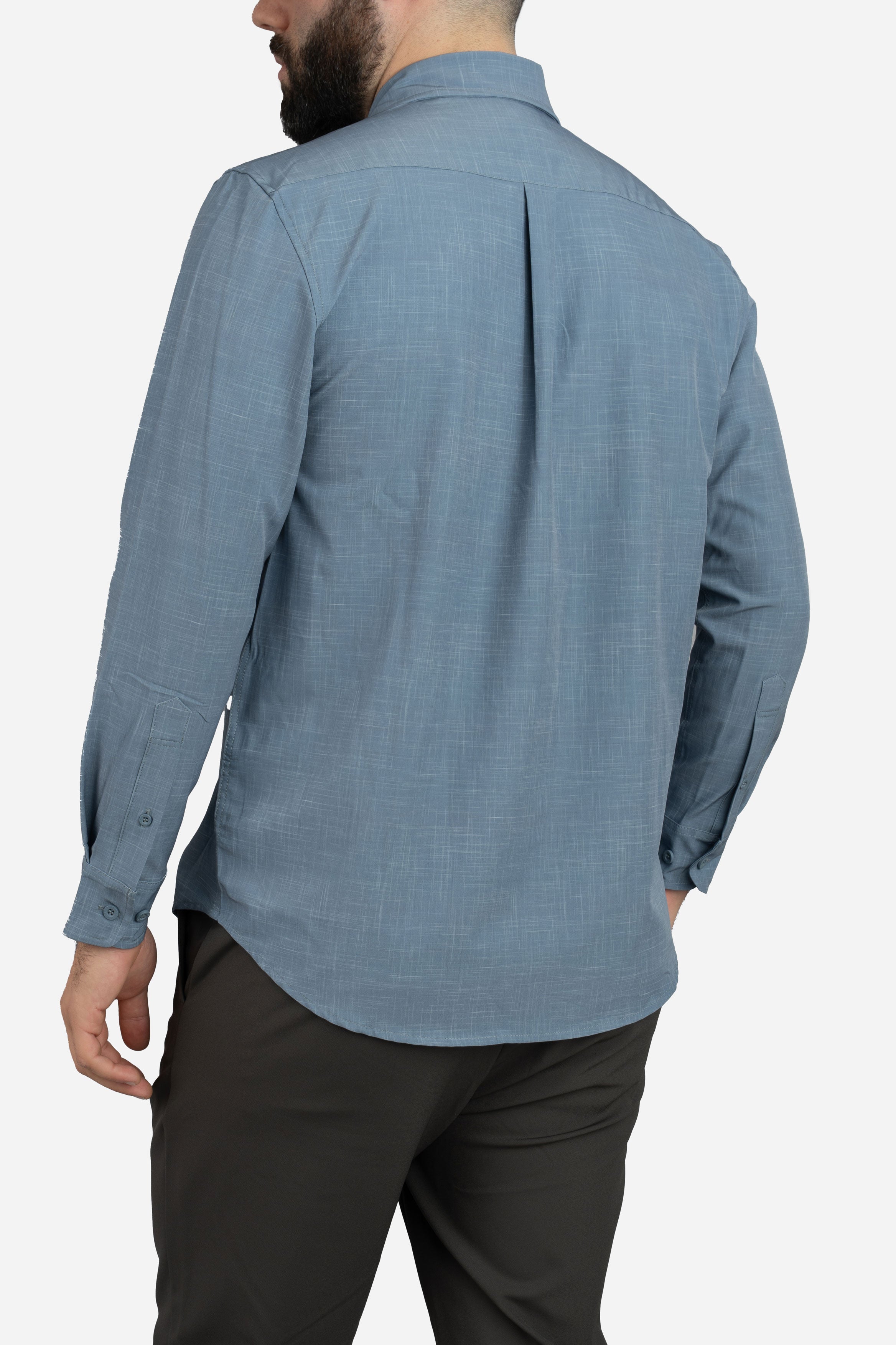Warp Stretch Button Down Shirt Slate