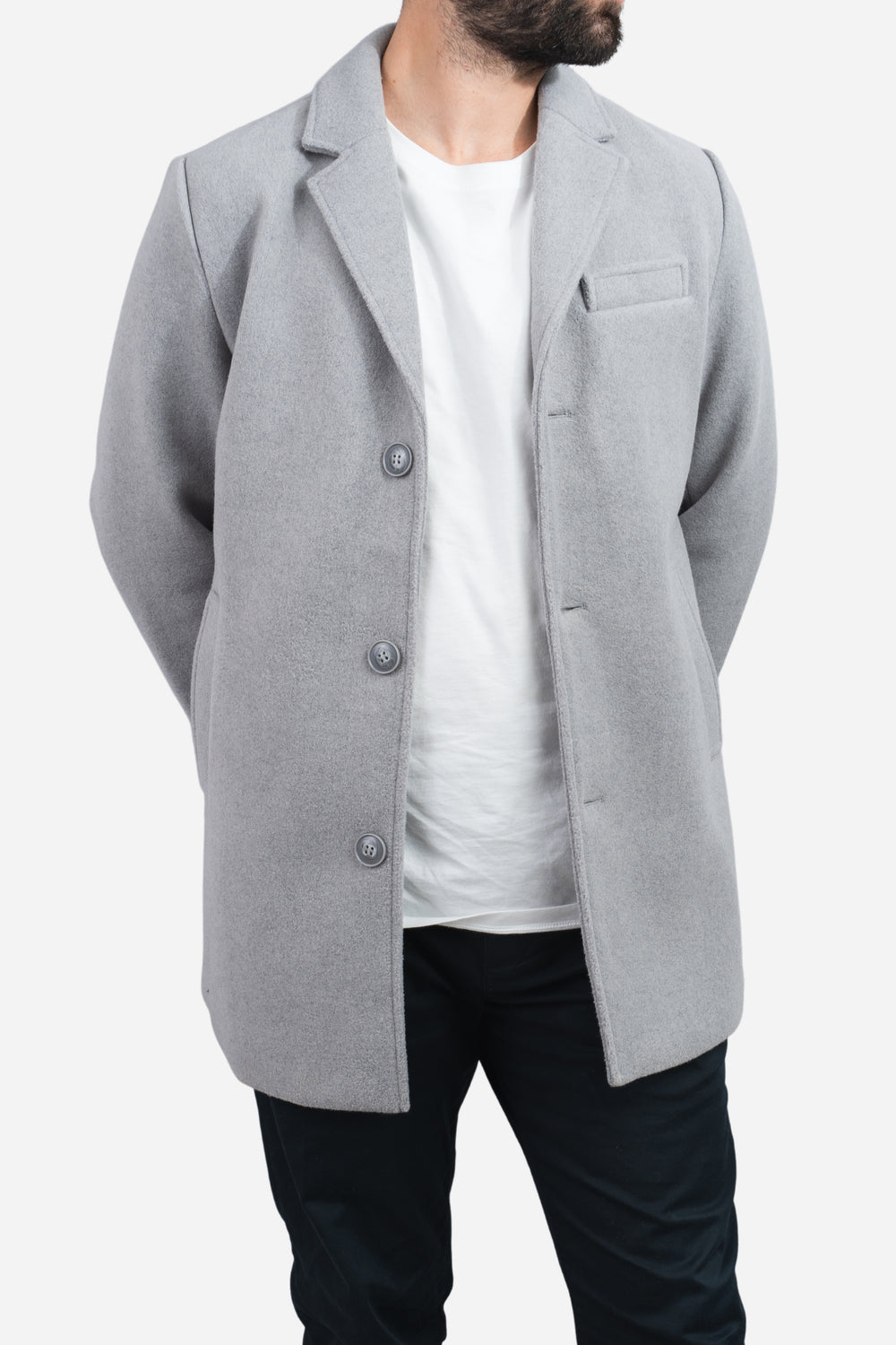 Wool Overcoat | Gray | Under 510
