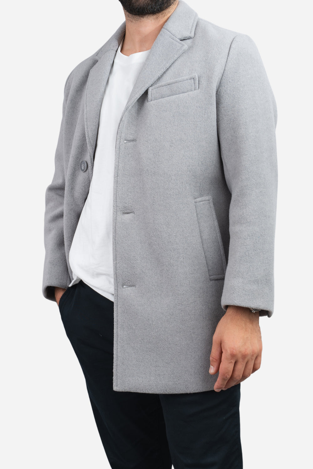 Wool Overcoat | Gray | Under 510