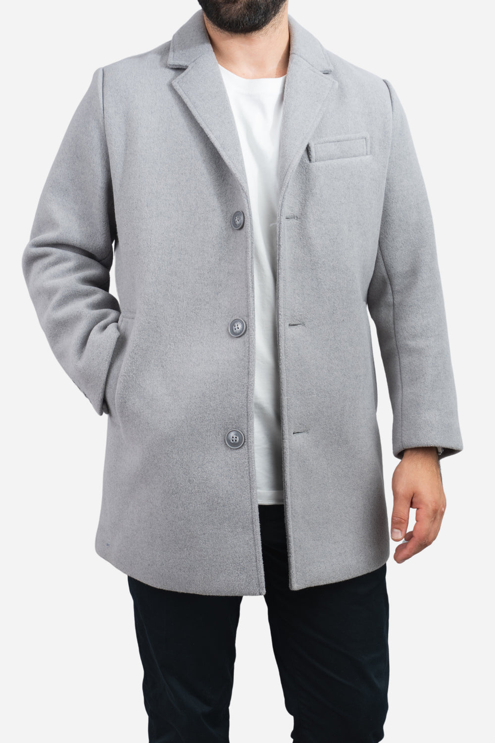 Wool Overcoat | Gray | Under 510
