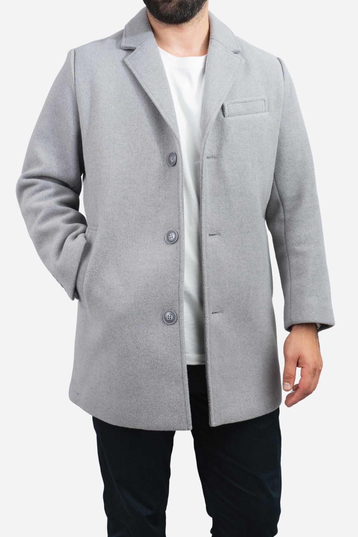 Wool Overcoat Gray