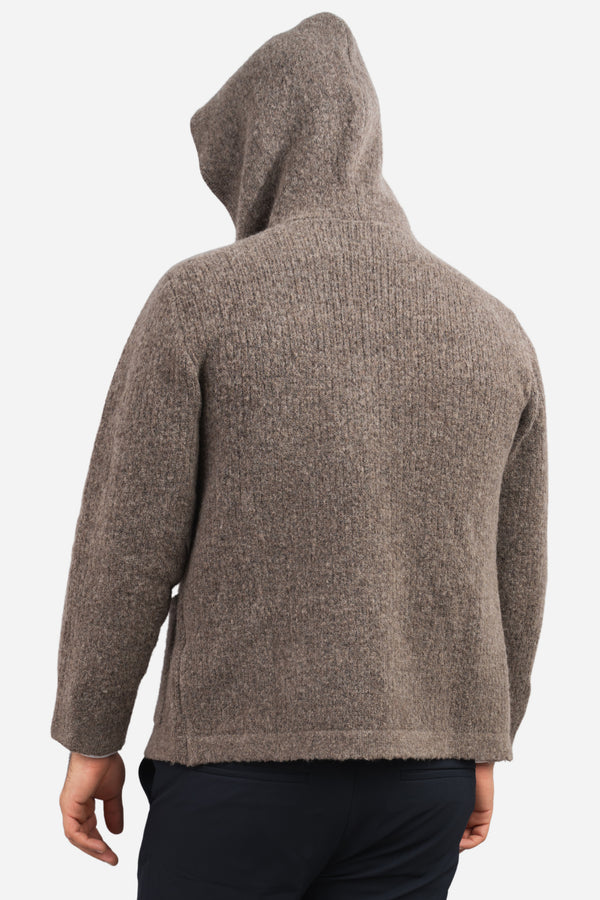 Wool Blend Sweater Hoodie Hazel