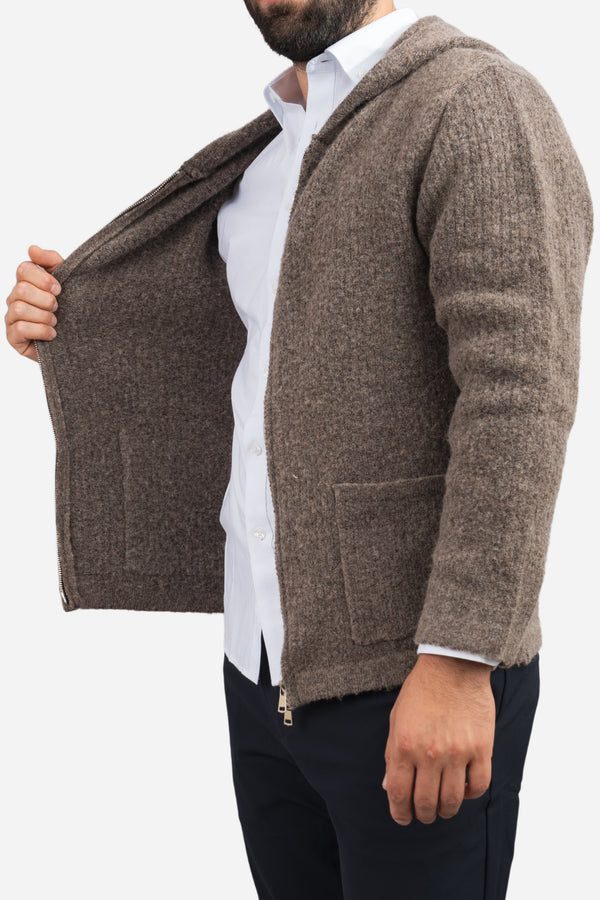 Wool Blend Sweater Hoodie Hazel