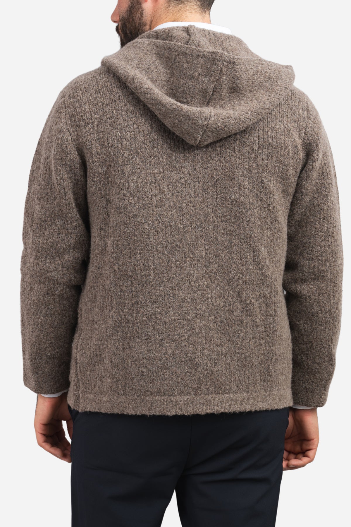 Wool Blend Sweater Hoodie Hazel